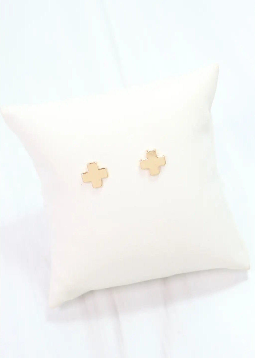 Caroline Hill: Rawls Gold Cross Earrings