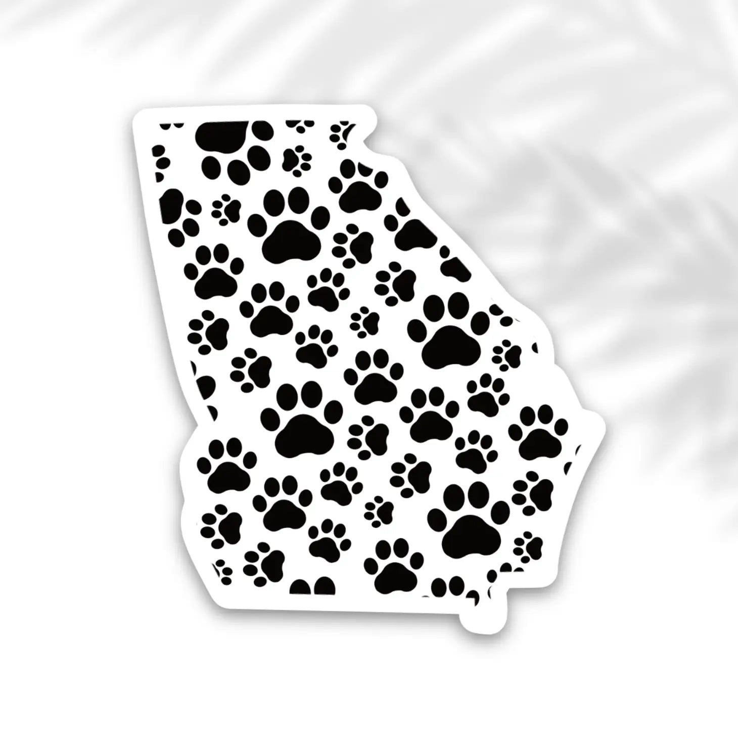 Georgia Paw Print State Sticker