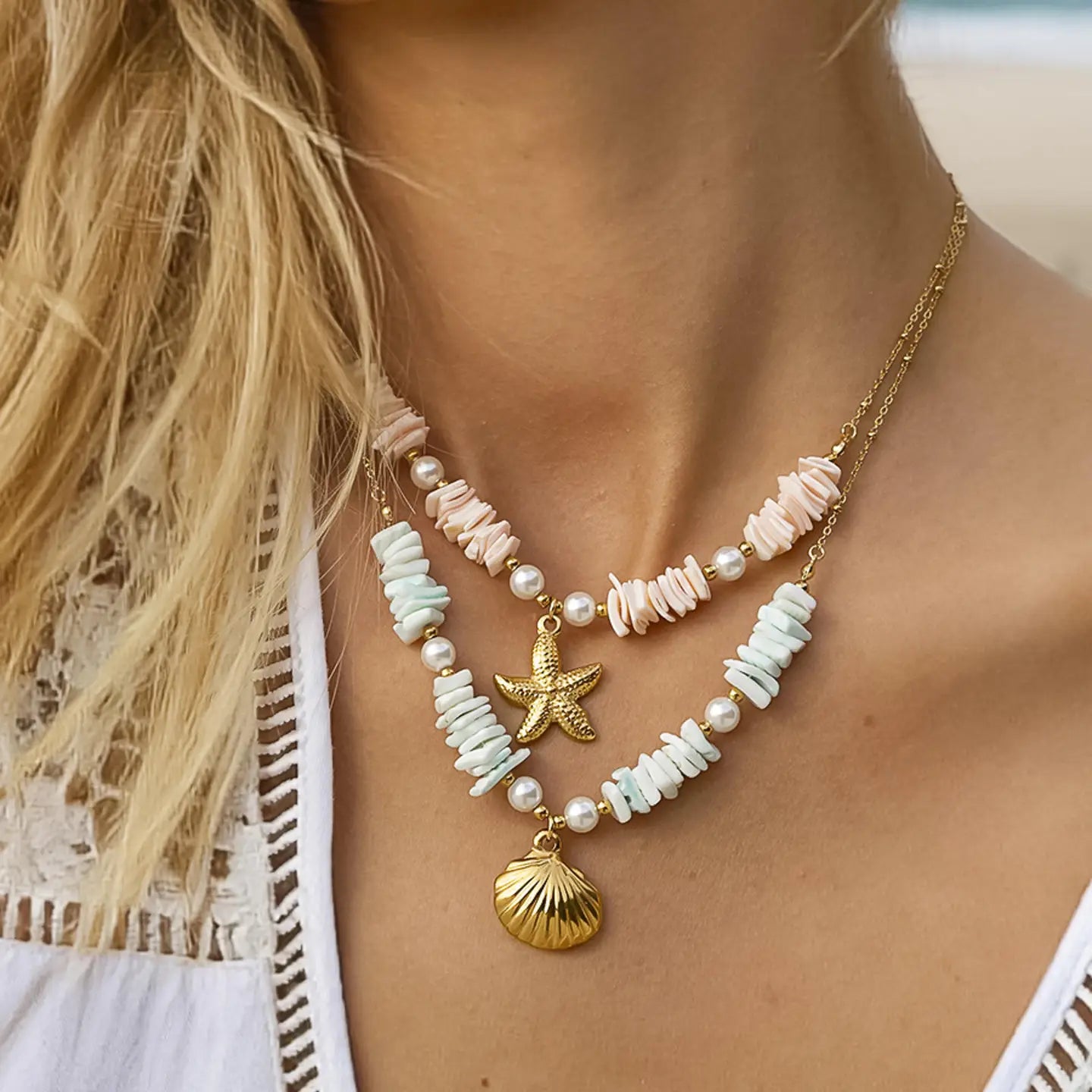Flanerie: Thelma Shell Star Necklace