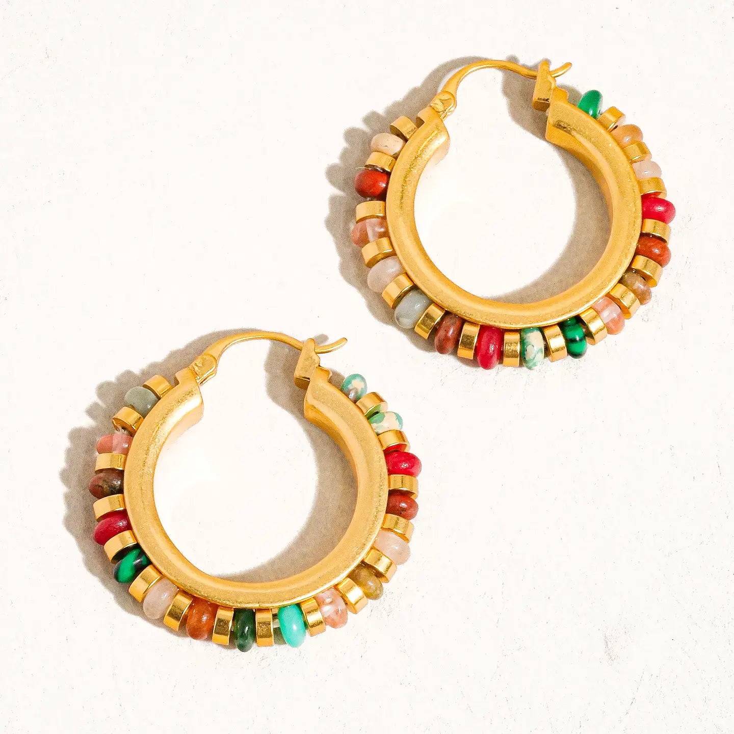 Flanerie: Capri Beaded Resort Hoop Earring