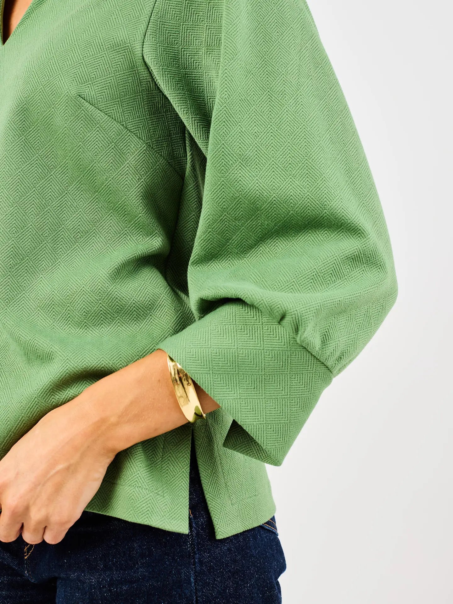 Jocelyn Green Woven Top