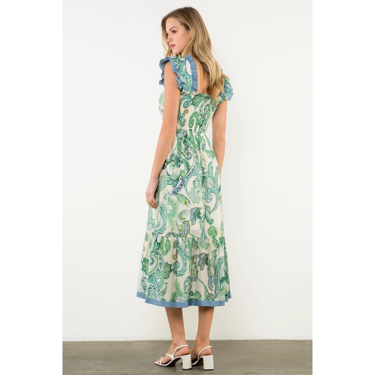 THML: Harper Paisley Print Maxi Dress
