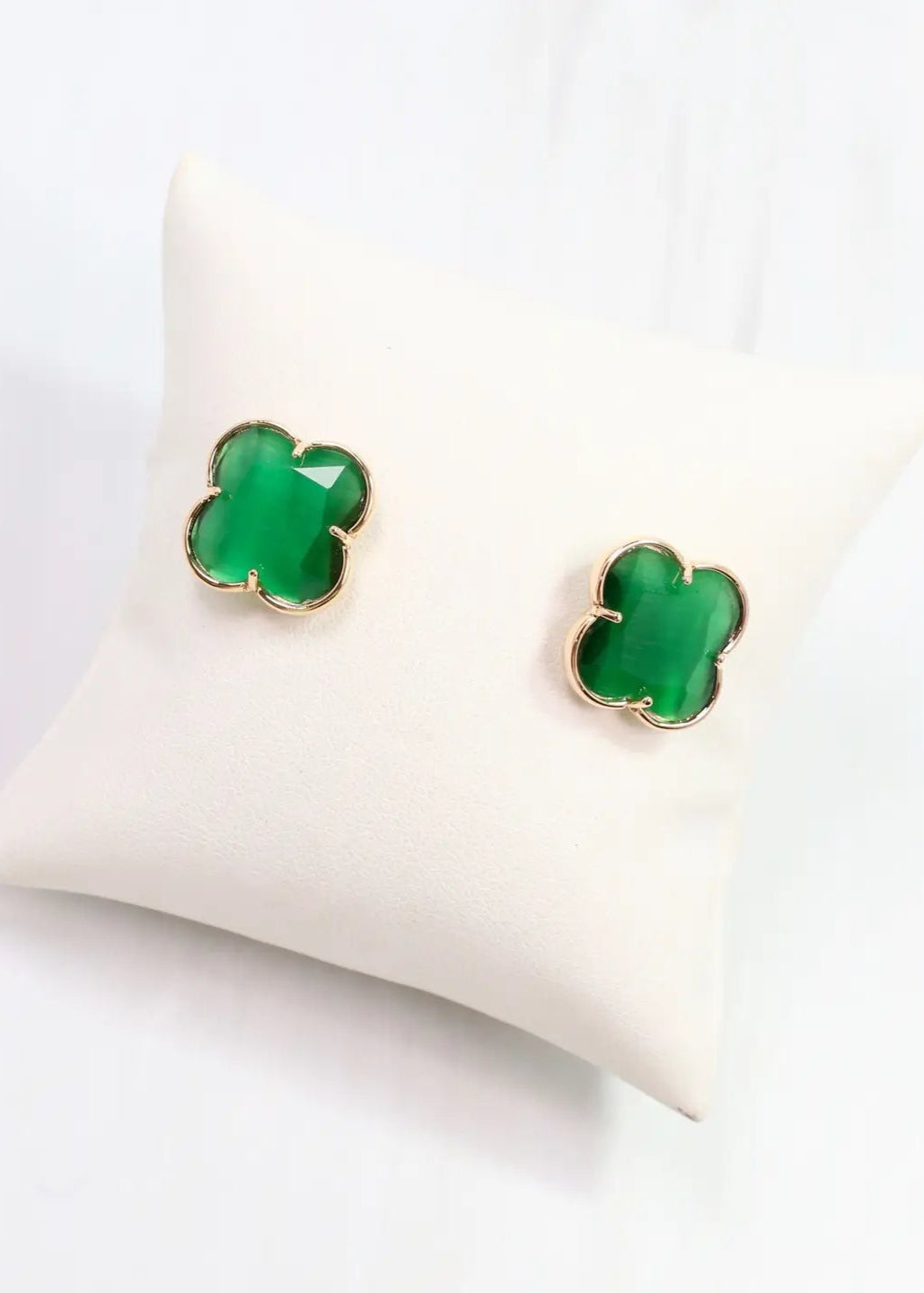 Caroline Hill: Jinsey Clover Green Earrings
