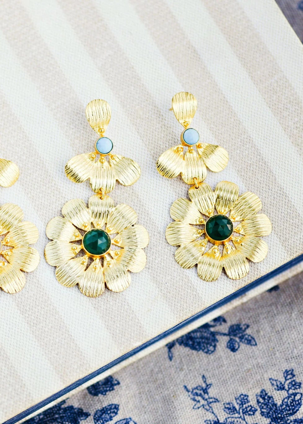 Tatum James Designs: Farrah Floral Earrings