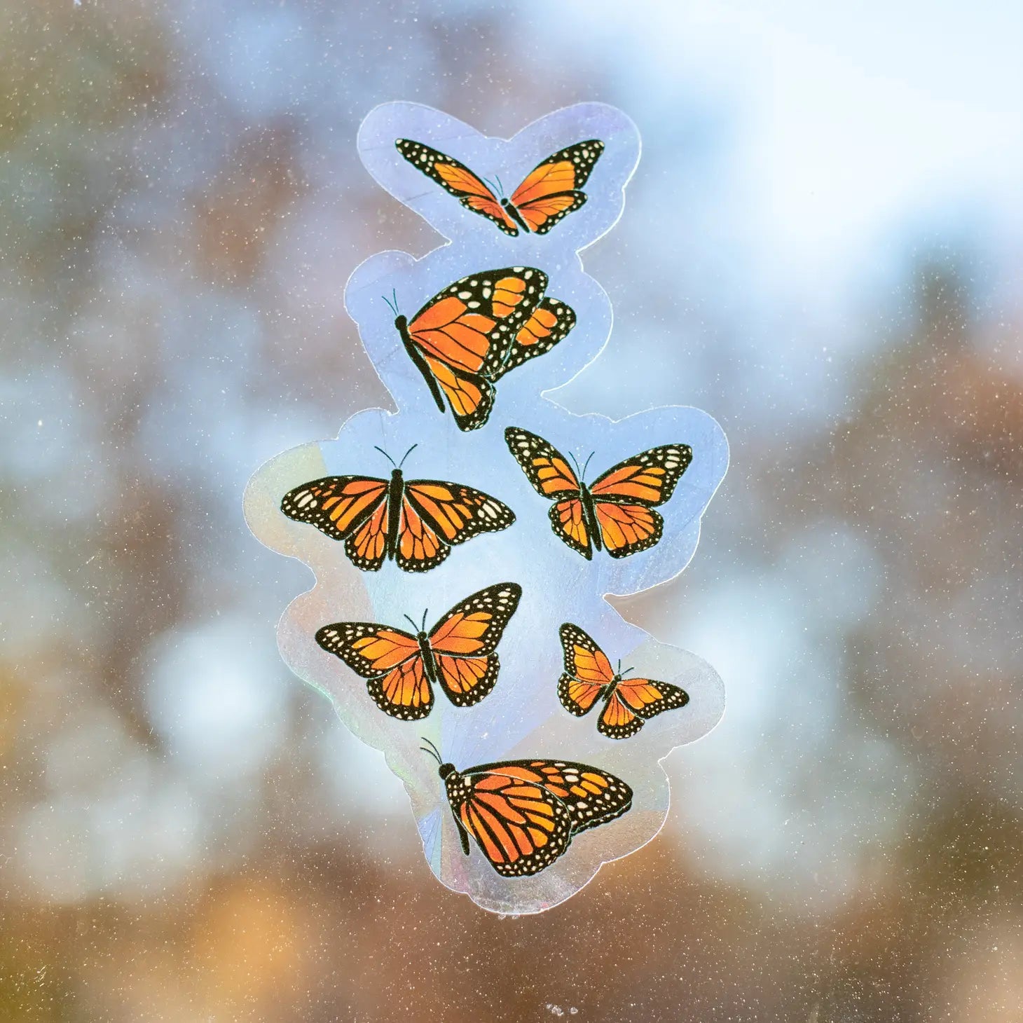 Flying Butterflies Sun Catcher Sticker