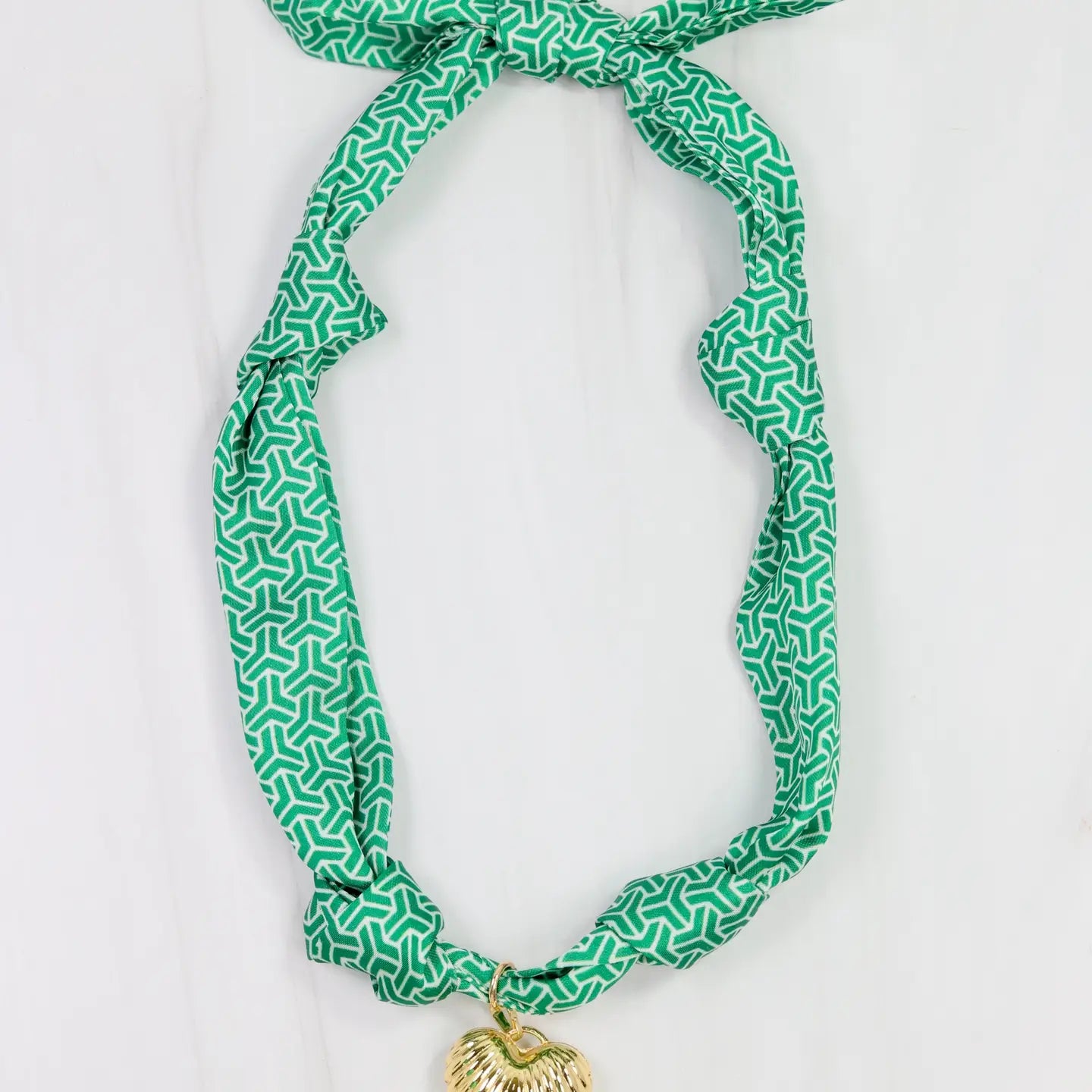 Caroline Hill: Serefina Green Scarf Charm Necklace