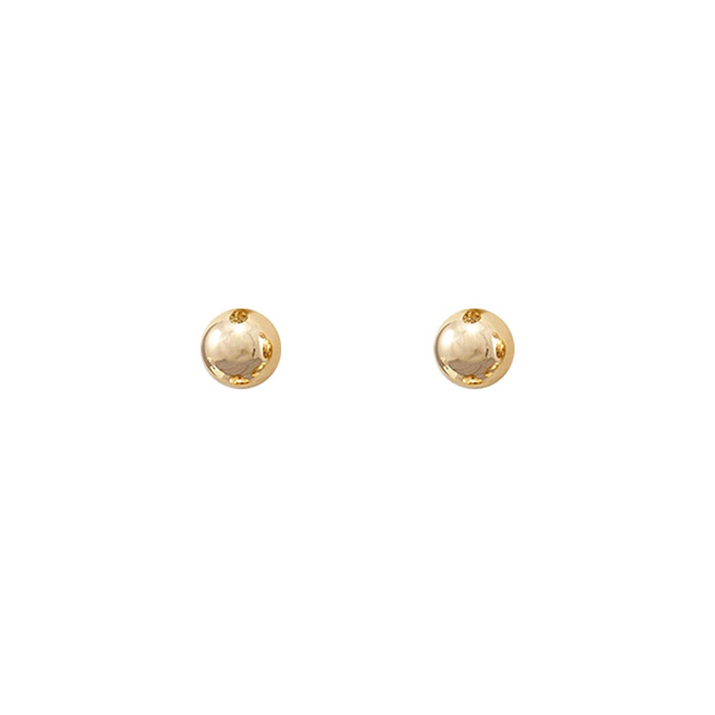 Pierce + Hide: Medium Gold Ball Stud Earrings