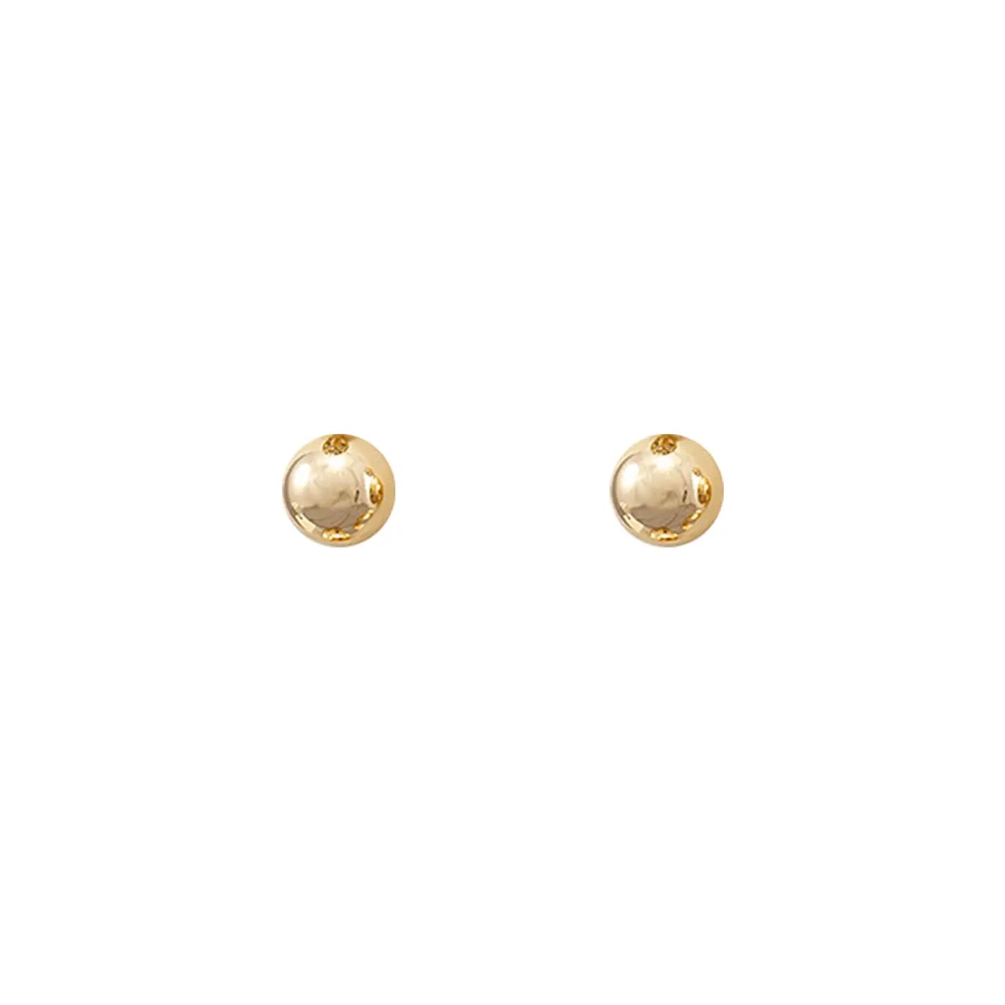 Pierce + Hide: Classic Medium Gold Ball Stud Earrings