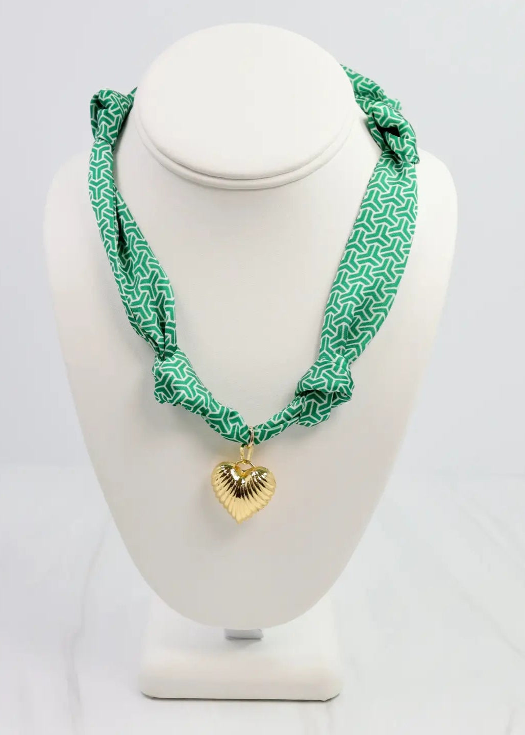 Caroline Hill: Serefina Green Scarf Charm Necklace