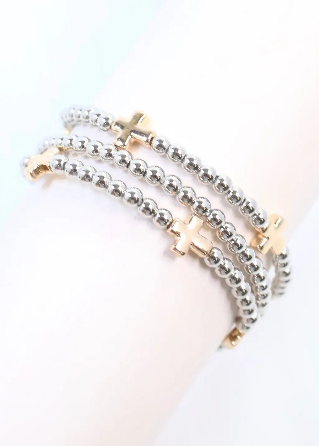 Caroline Hill: Milano Bracelet Set Silver/Gold