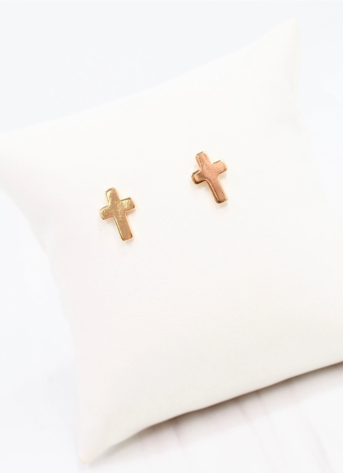 Caroline Hill: Christy Cross Gold Earrings