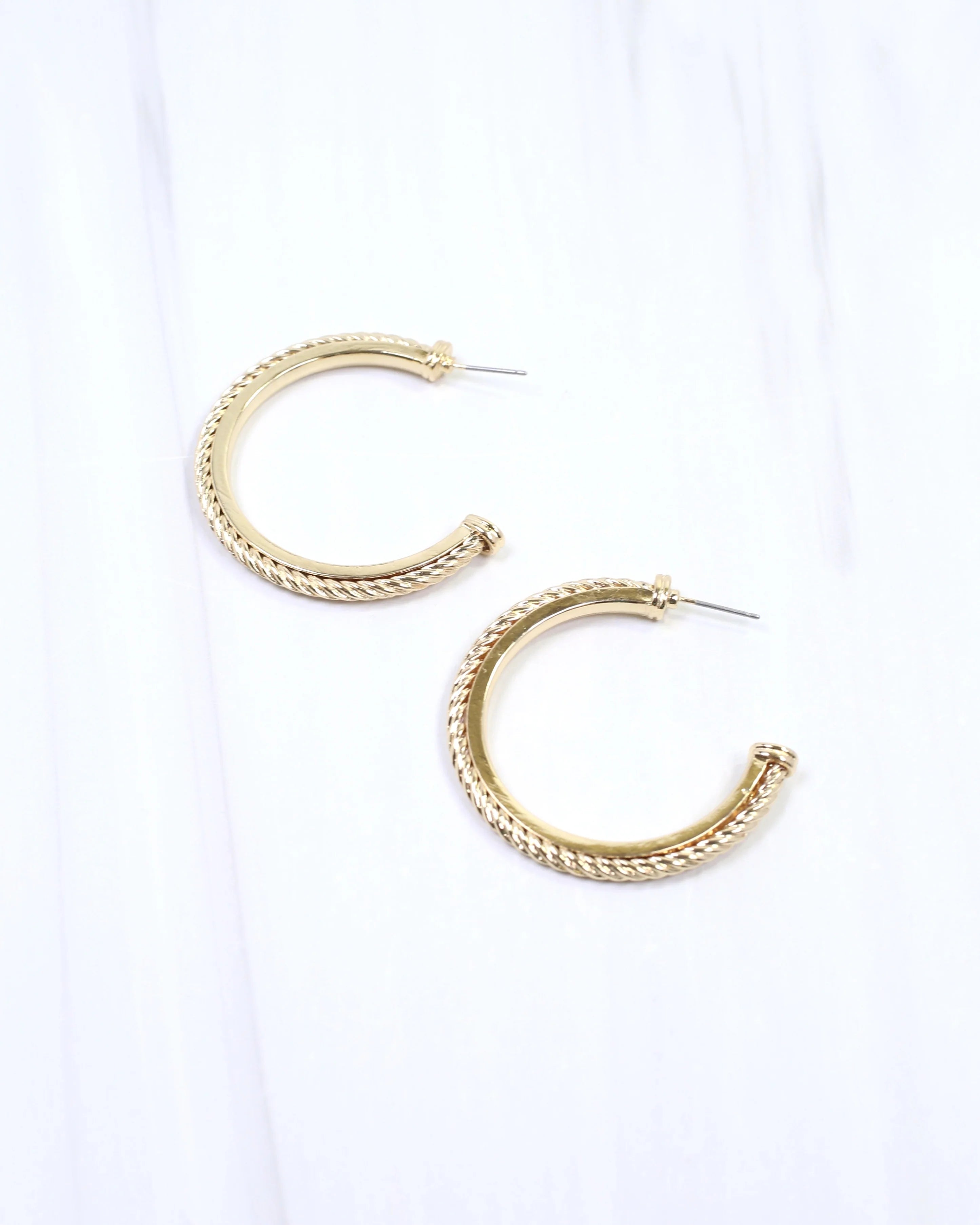 Caroline Hill: Annette Cable Hoop Earrings