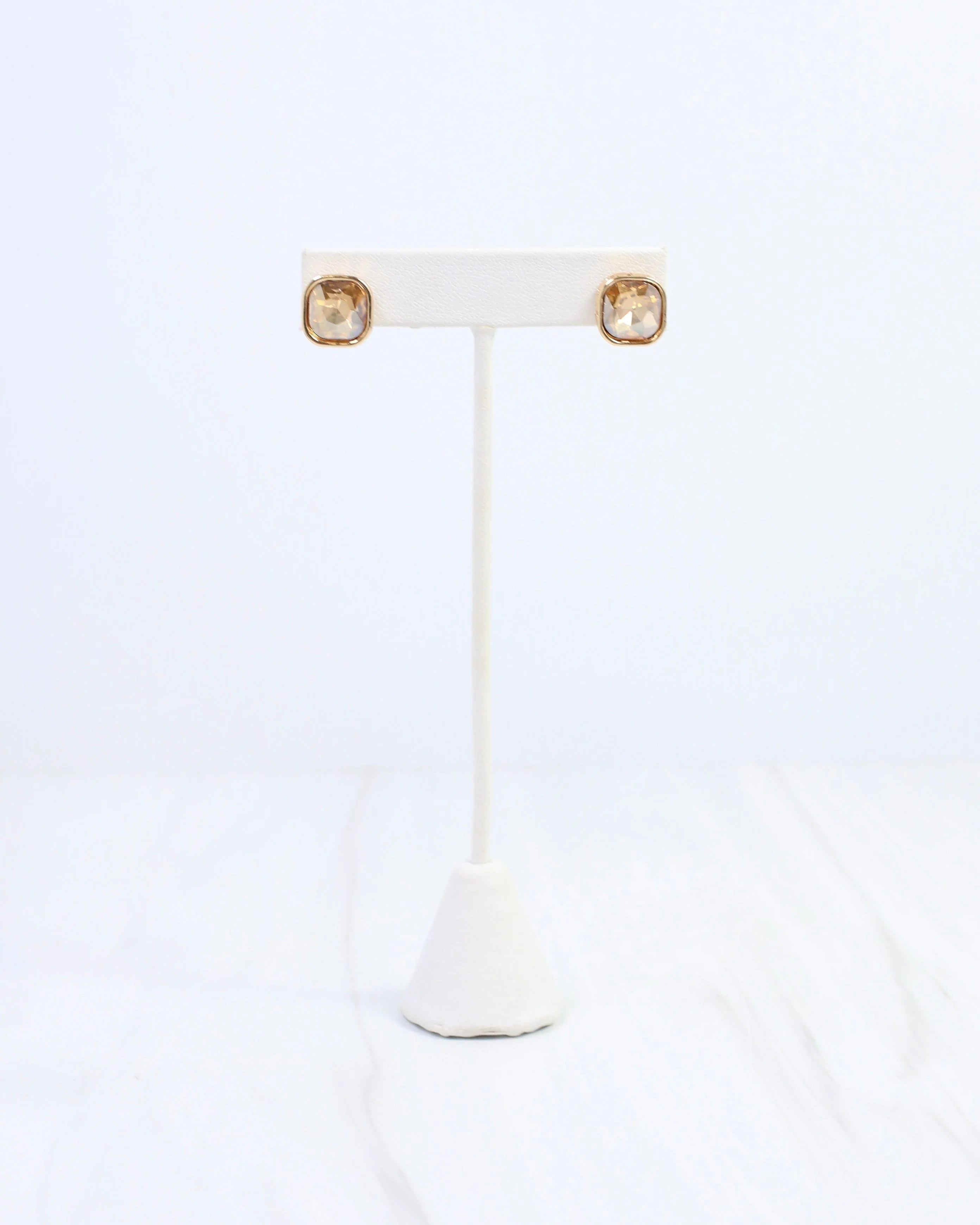 Caroline Hill: Fontaine Crystal Stud Champagne