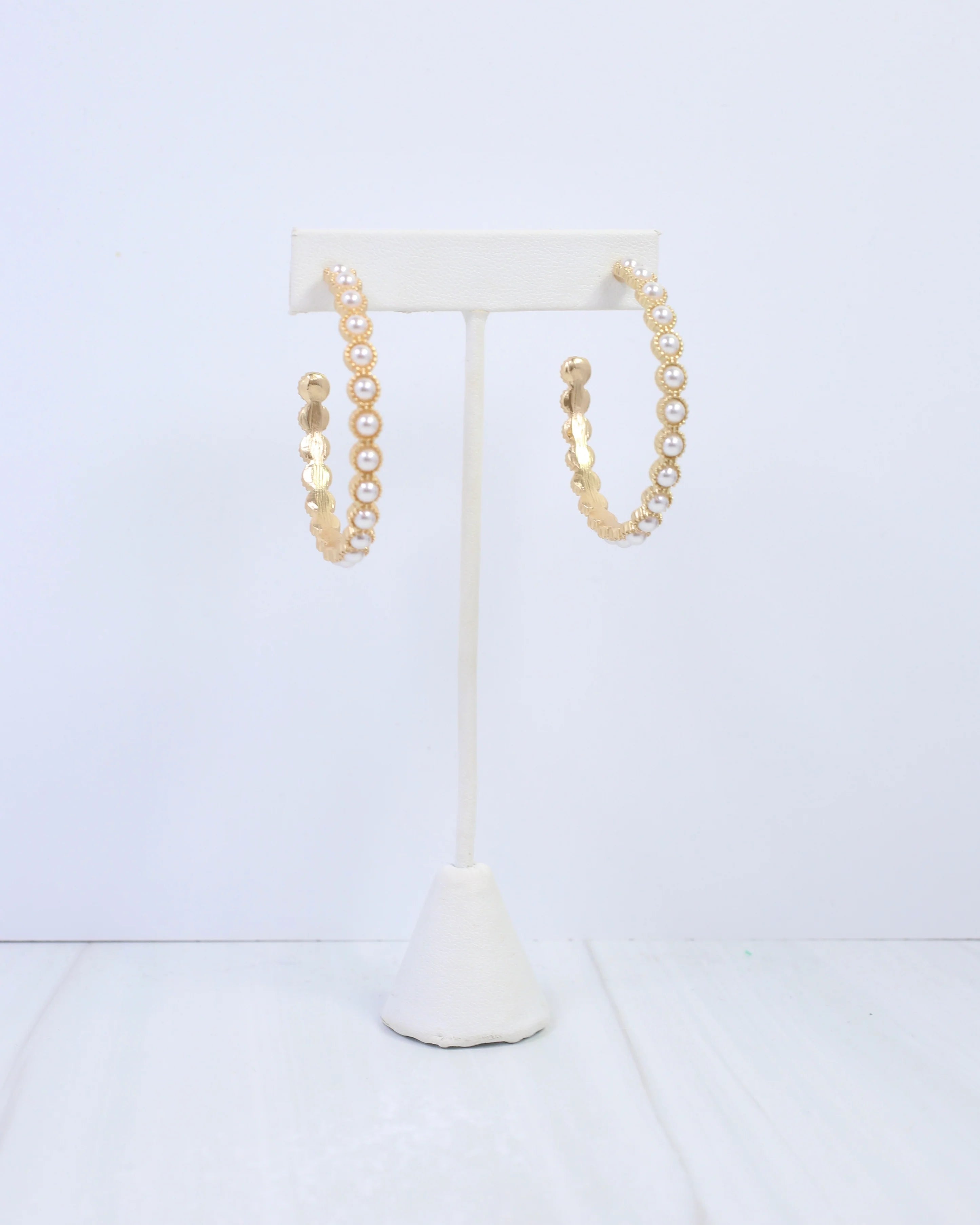 Caroline Hill: Blythe Pearl Hoop Earrings