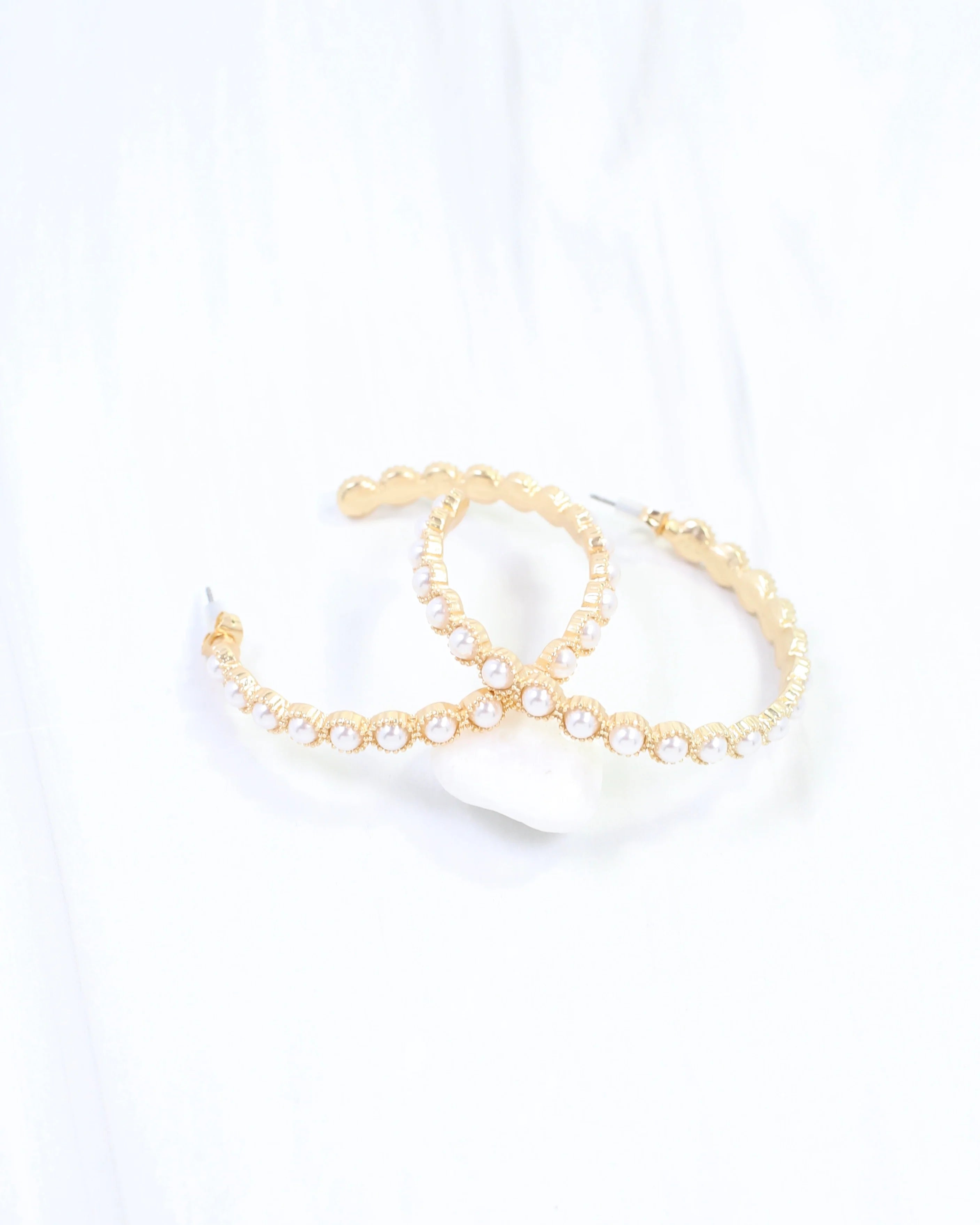 Caroline Hill: Blythe Pearl Hoop Earrings