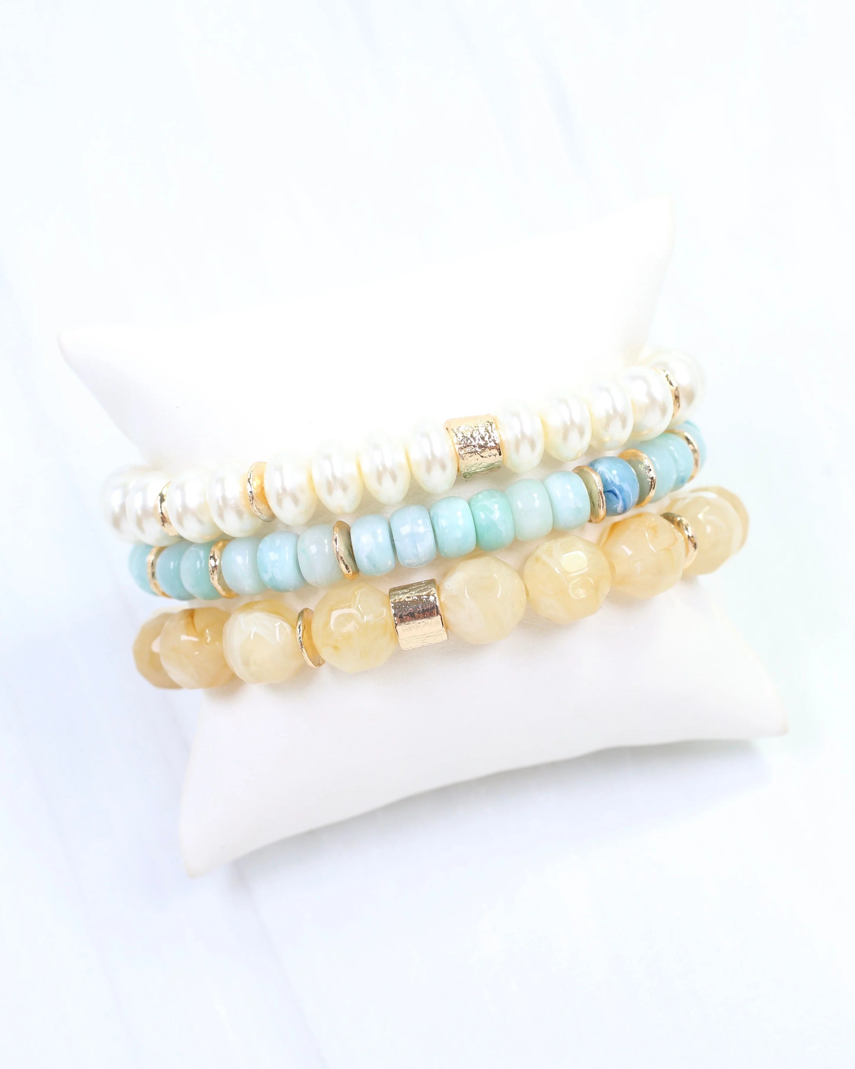 Caroline Hill: Diane Natural Beaded Bracelet Set