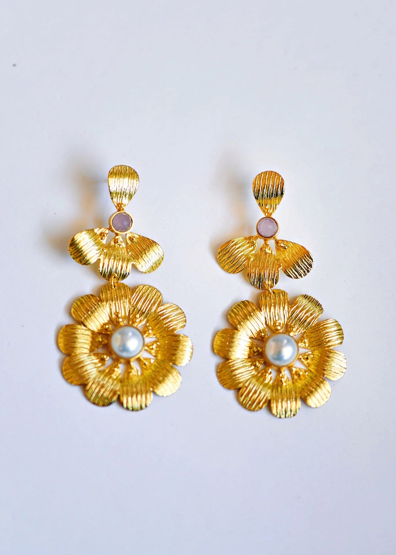 Tatum James Designs: Farrah Floral Earrings