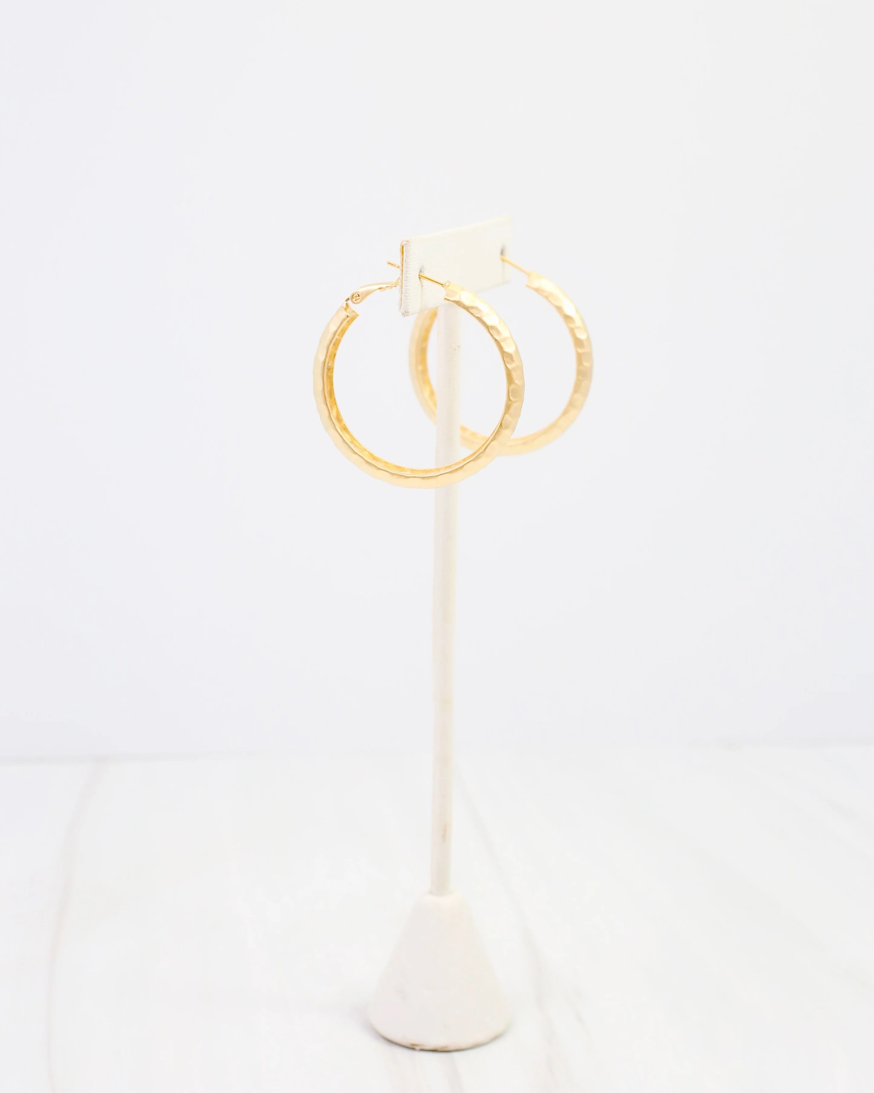 Caroline Hill: Fort Lee Hammered Hoop Earrings