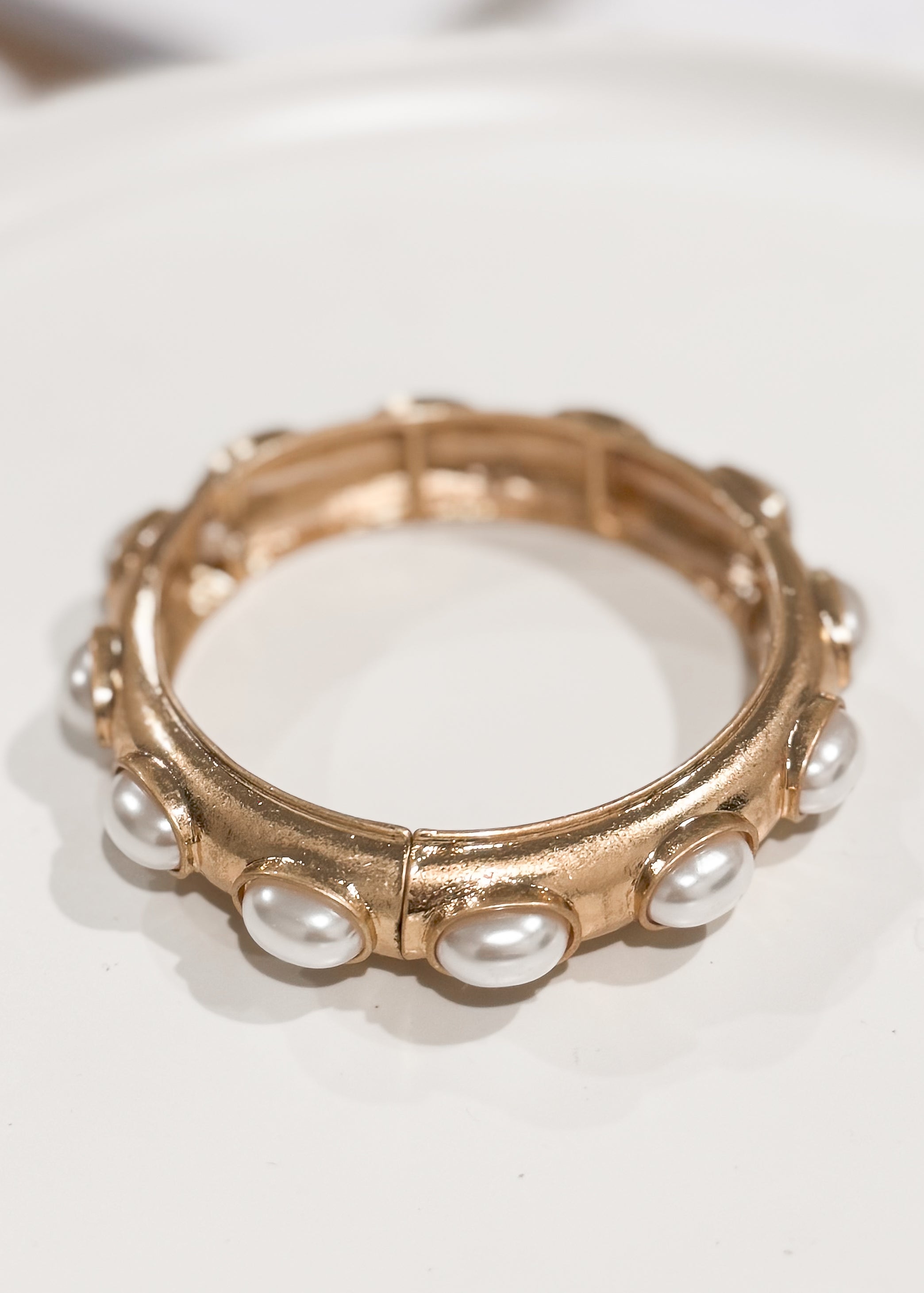 Oval Pearl Bangle