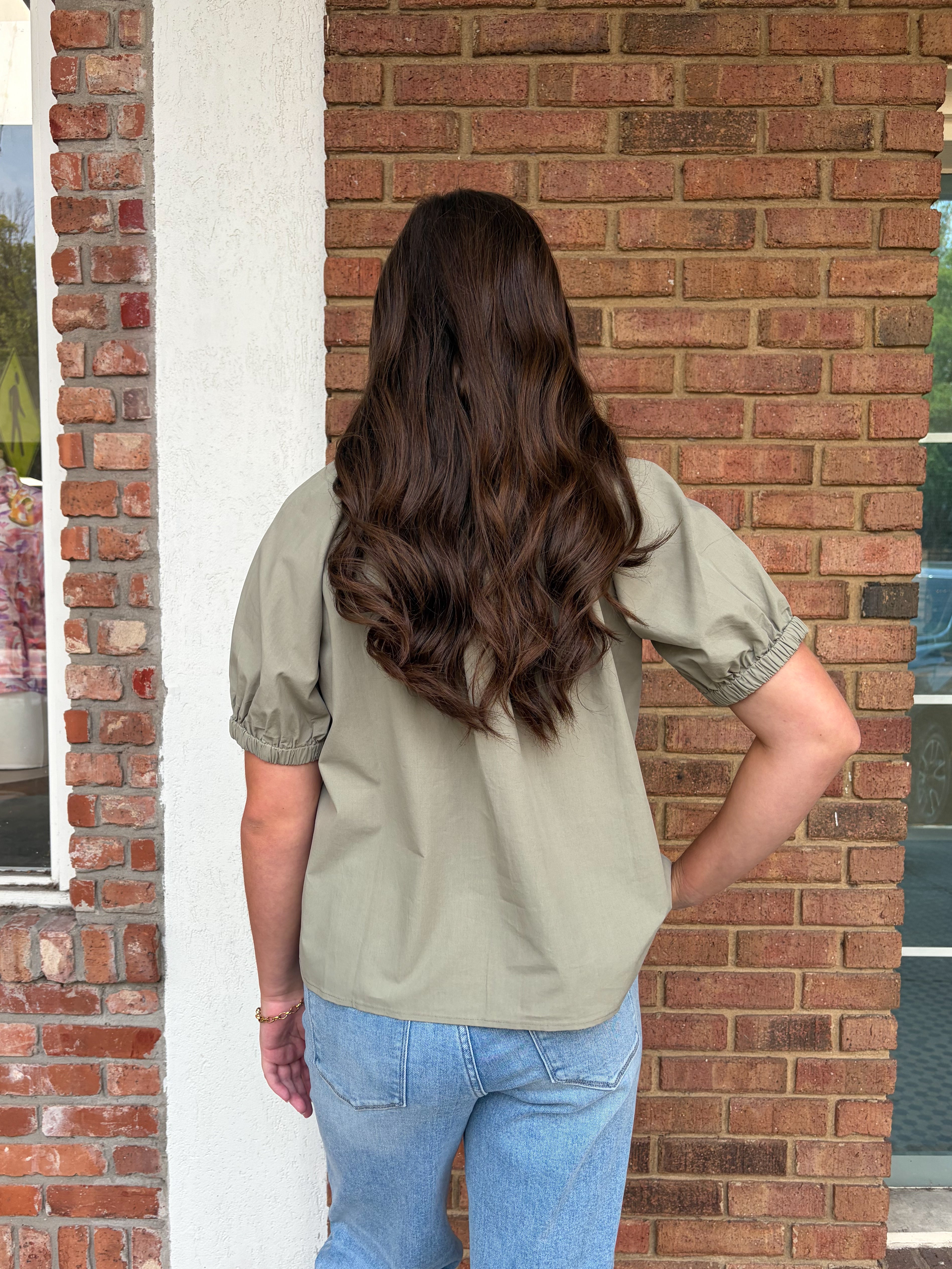 Tatum James: Scarlett Blouse - Sage Green
