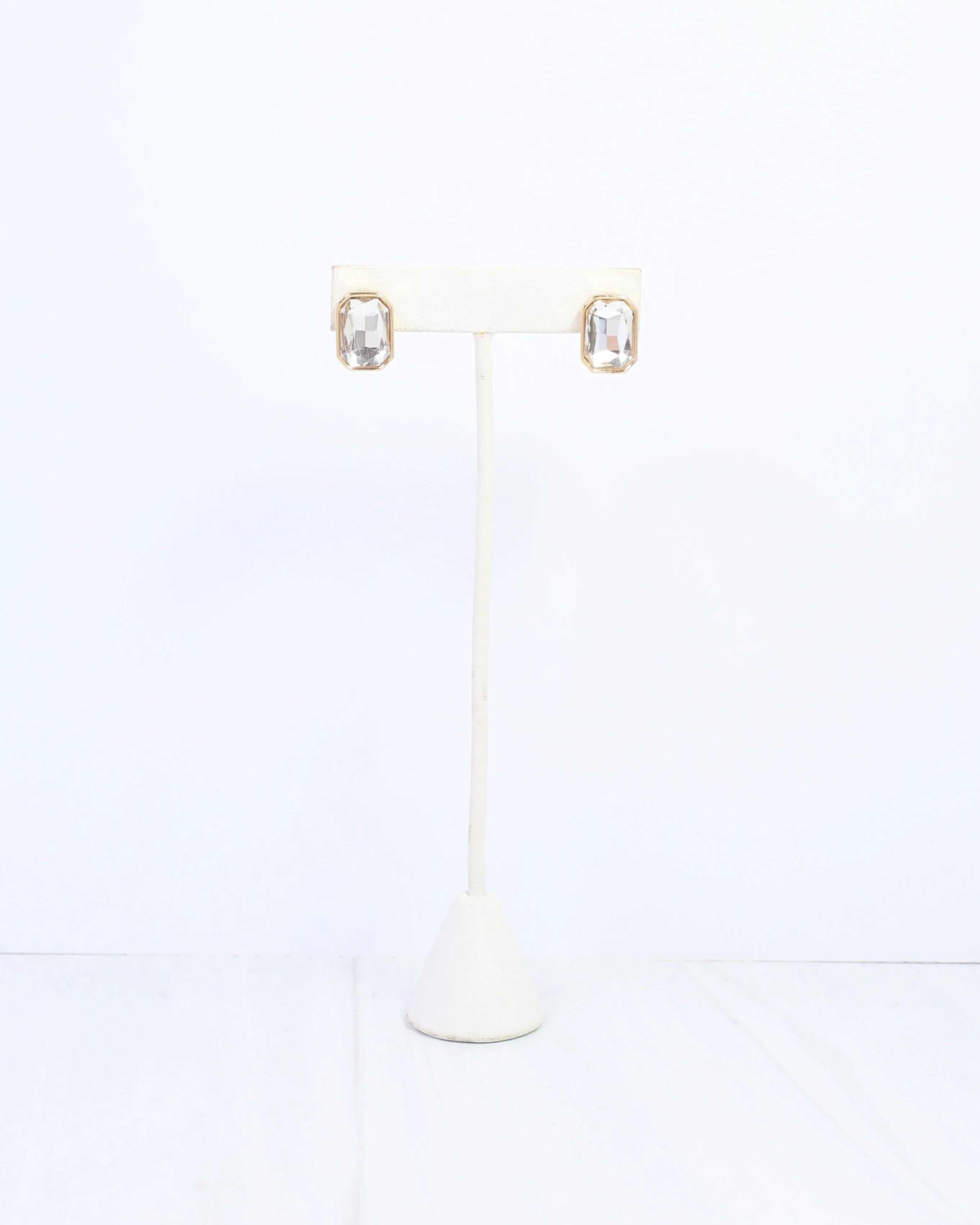 Caroline Hill: Willis Crystal Earring Gold