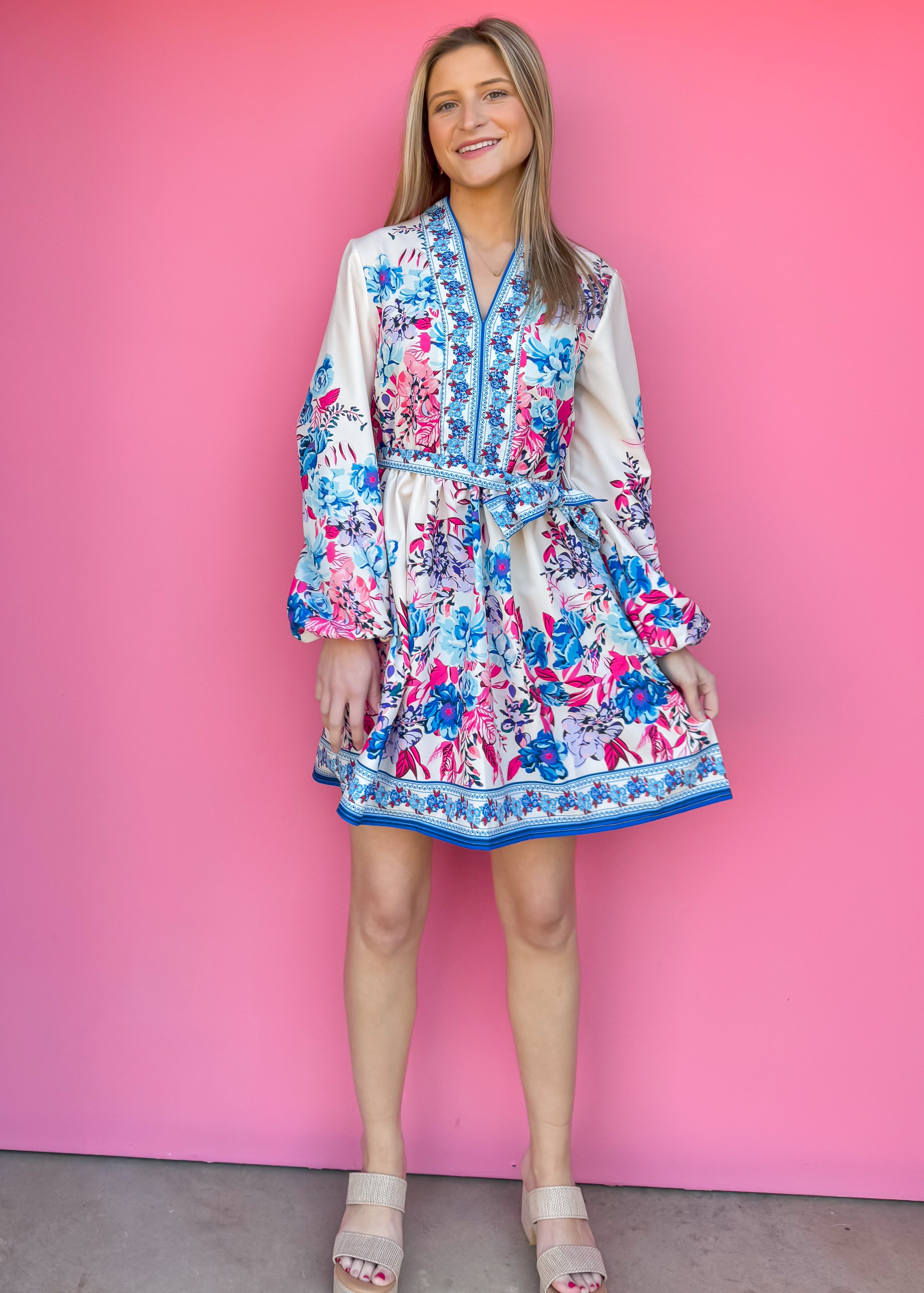 Whimsical Nights Belted Dress