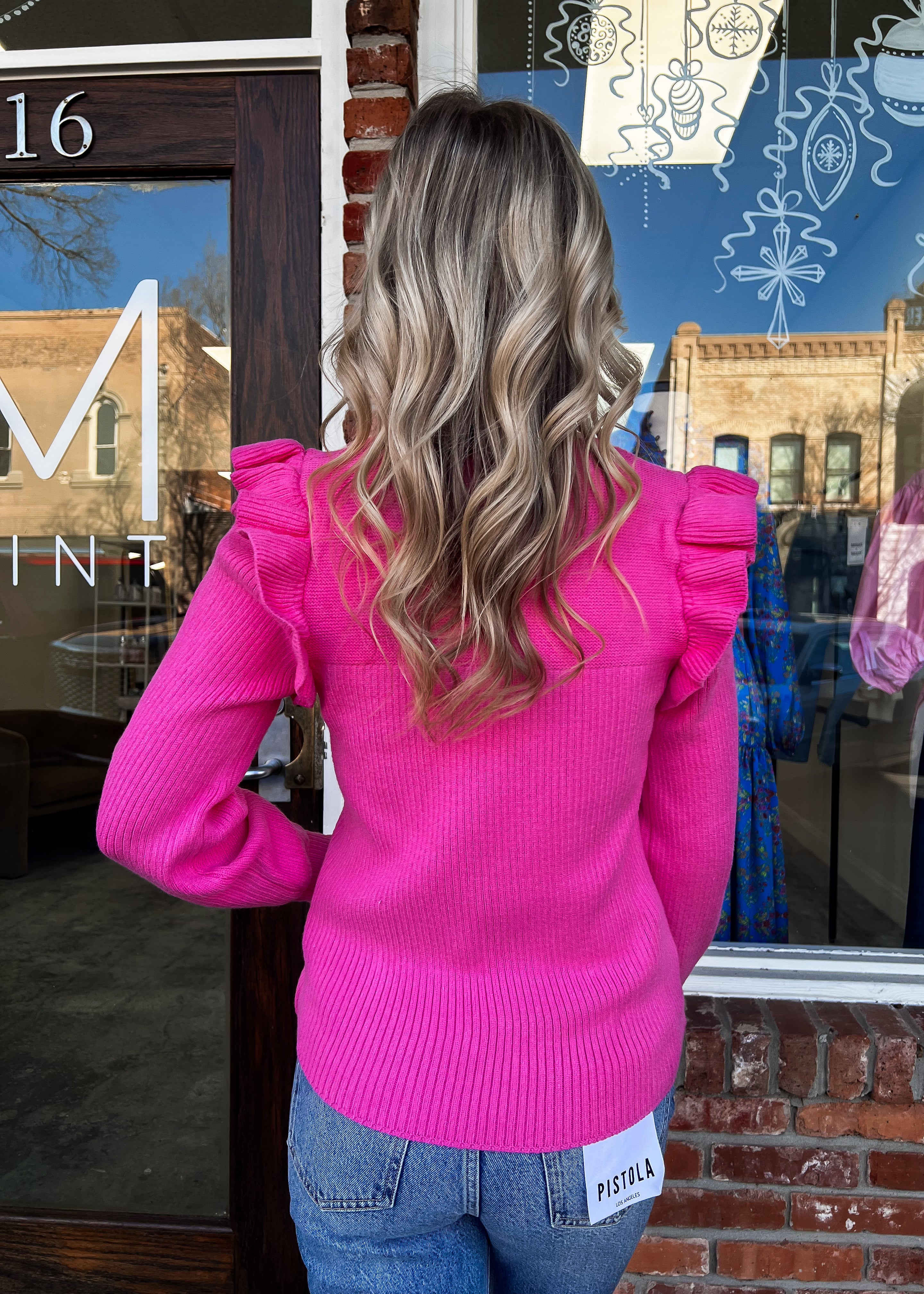 Pink Sweater Knit Top