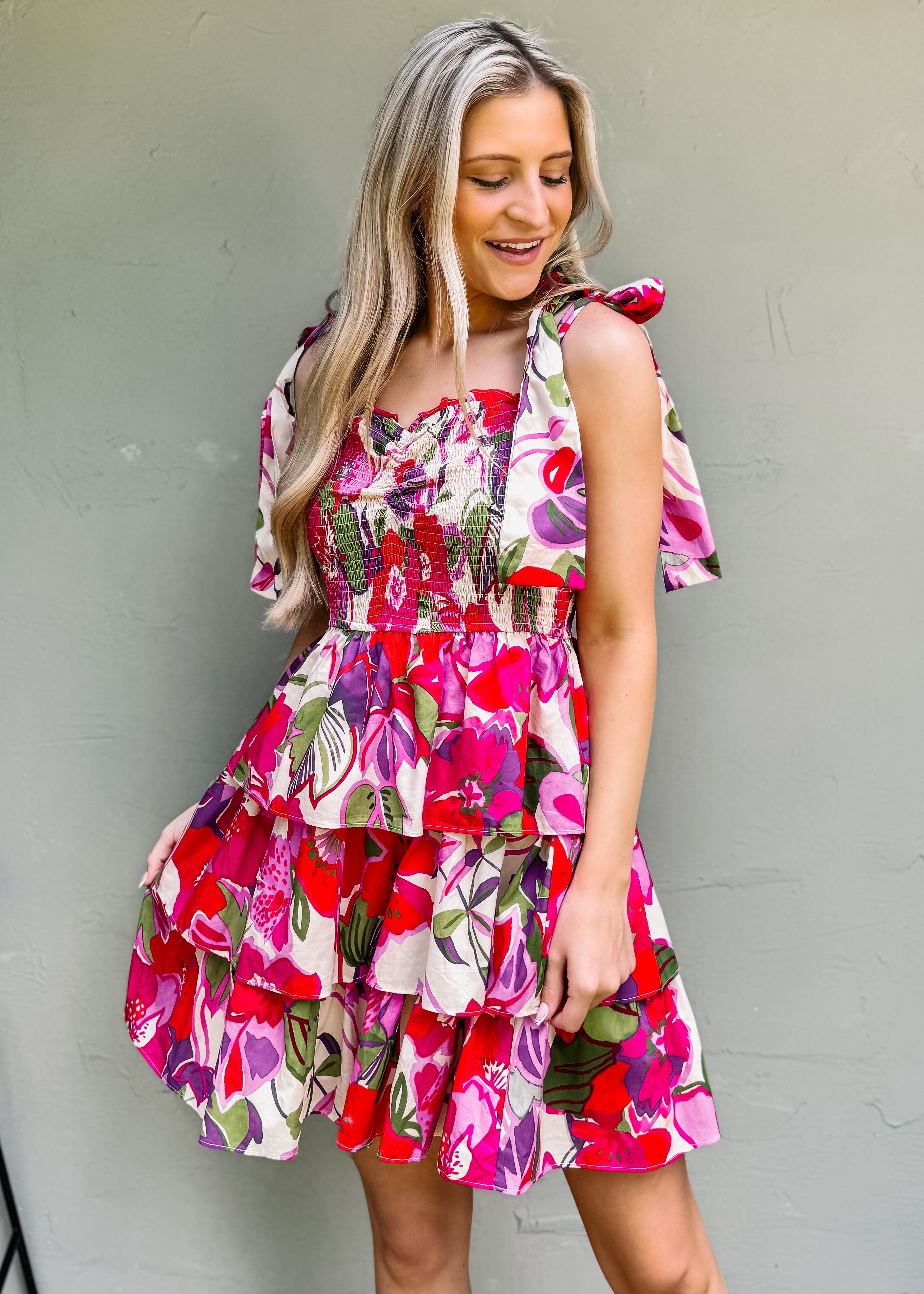 Felicity Floral Dress with Ruffles