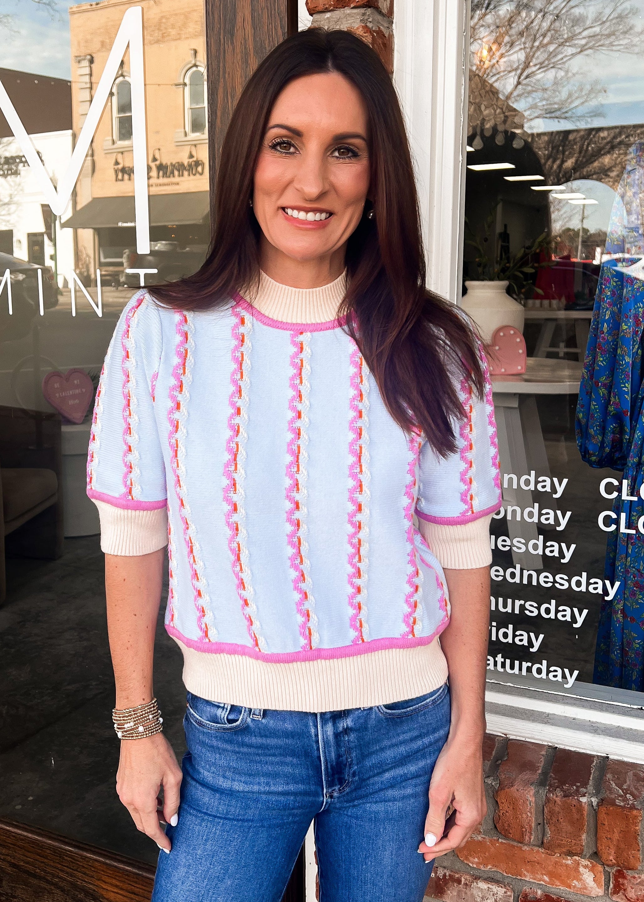 THML: Abby Short Sleeve Sweater