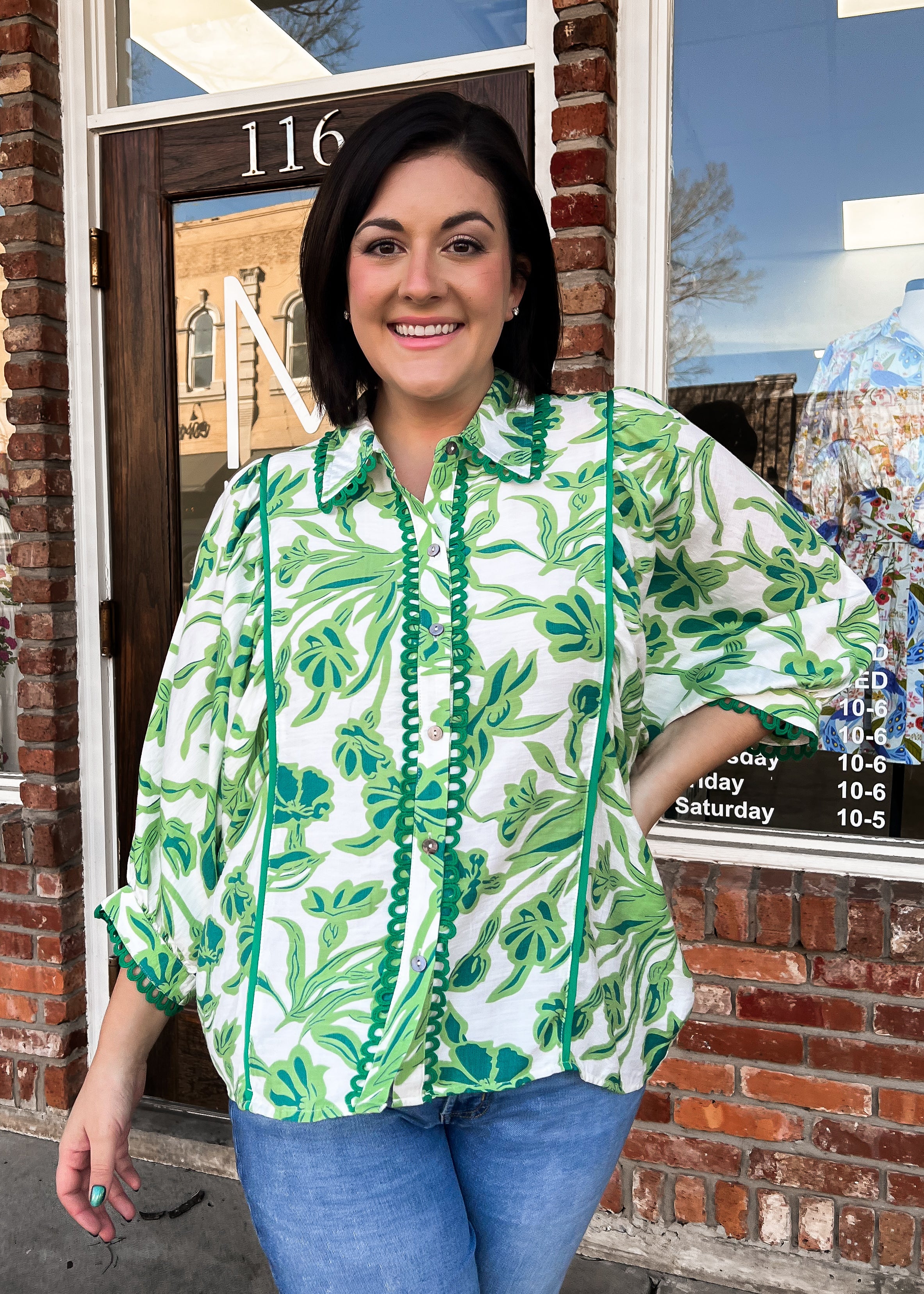 Callen Green Blouse