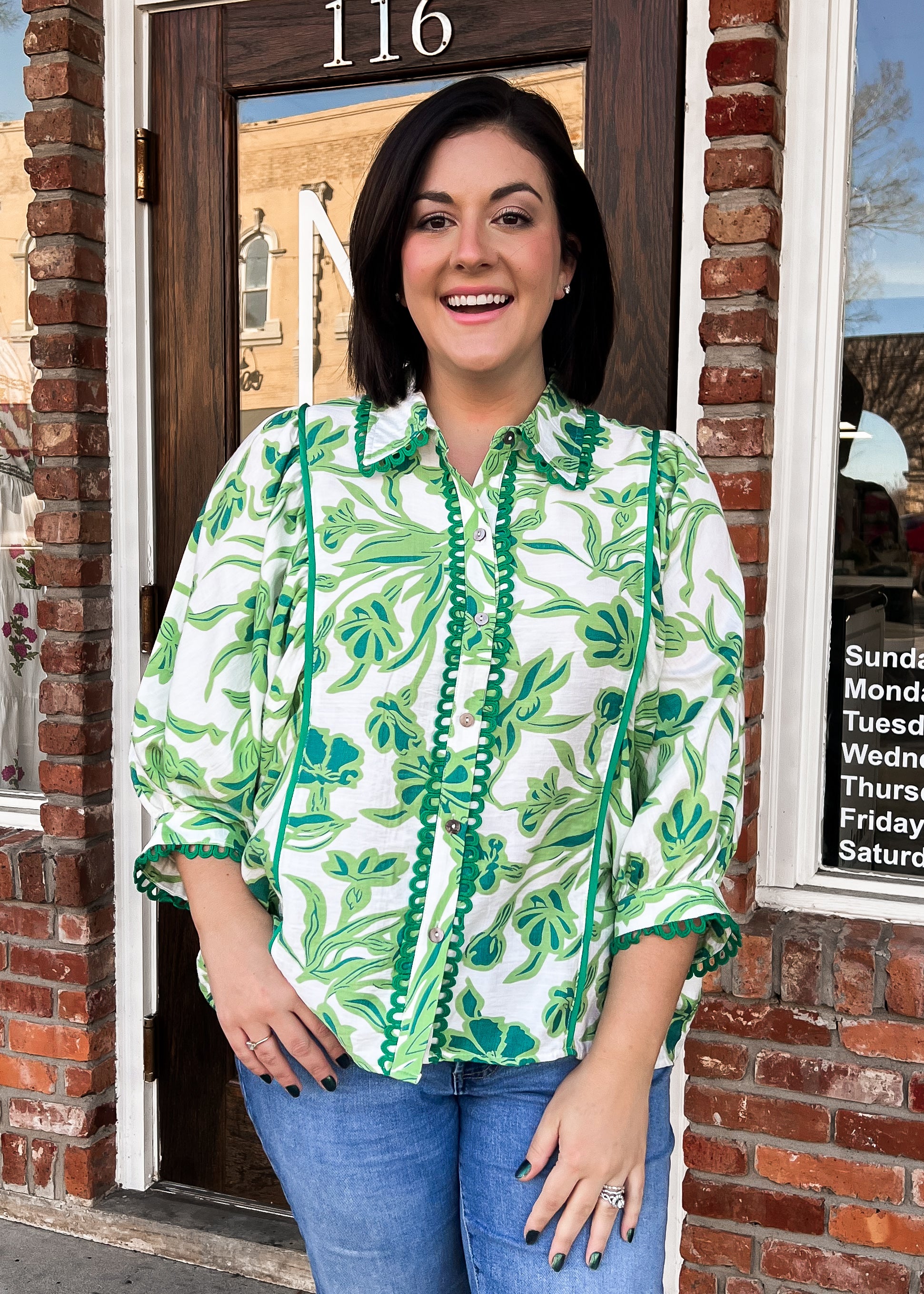 Callen Green Blouse