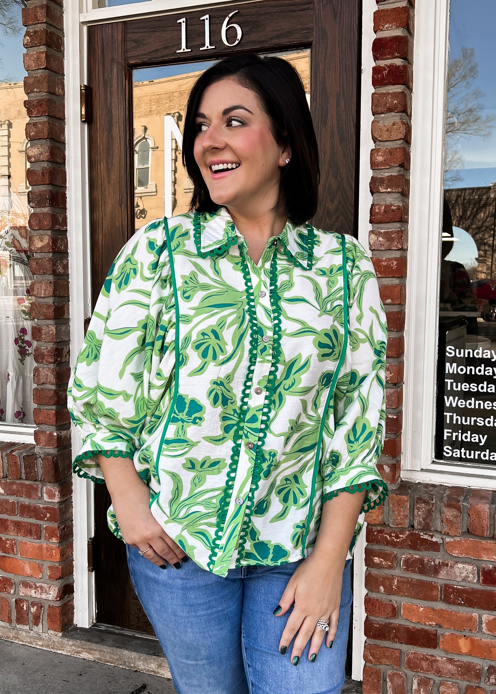 Callen Green Blouse