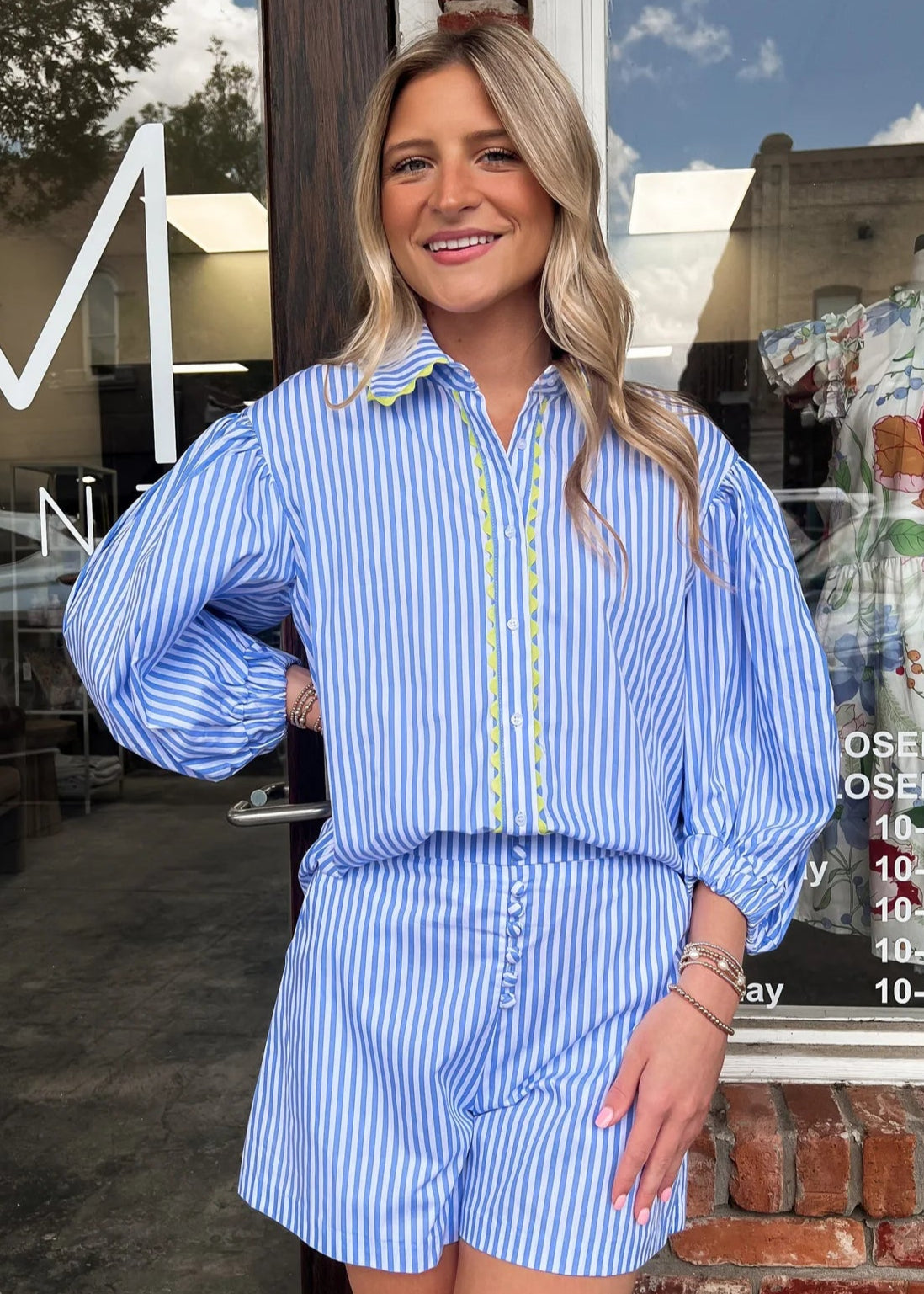 Karlie: Stripe Ric Rac Top