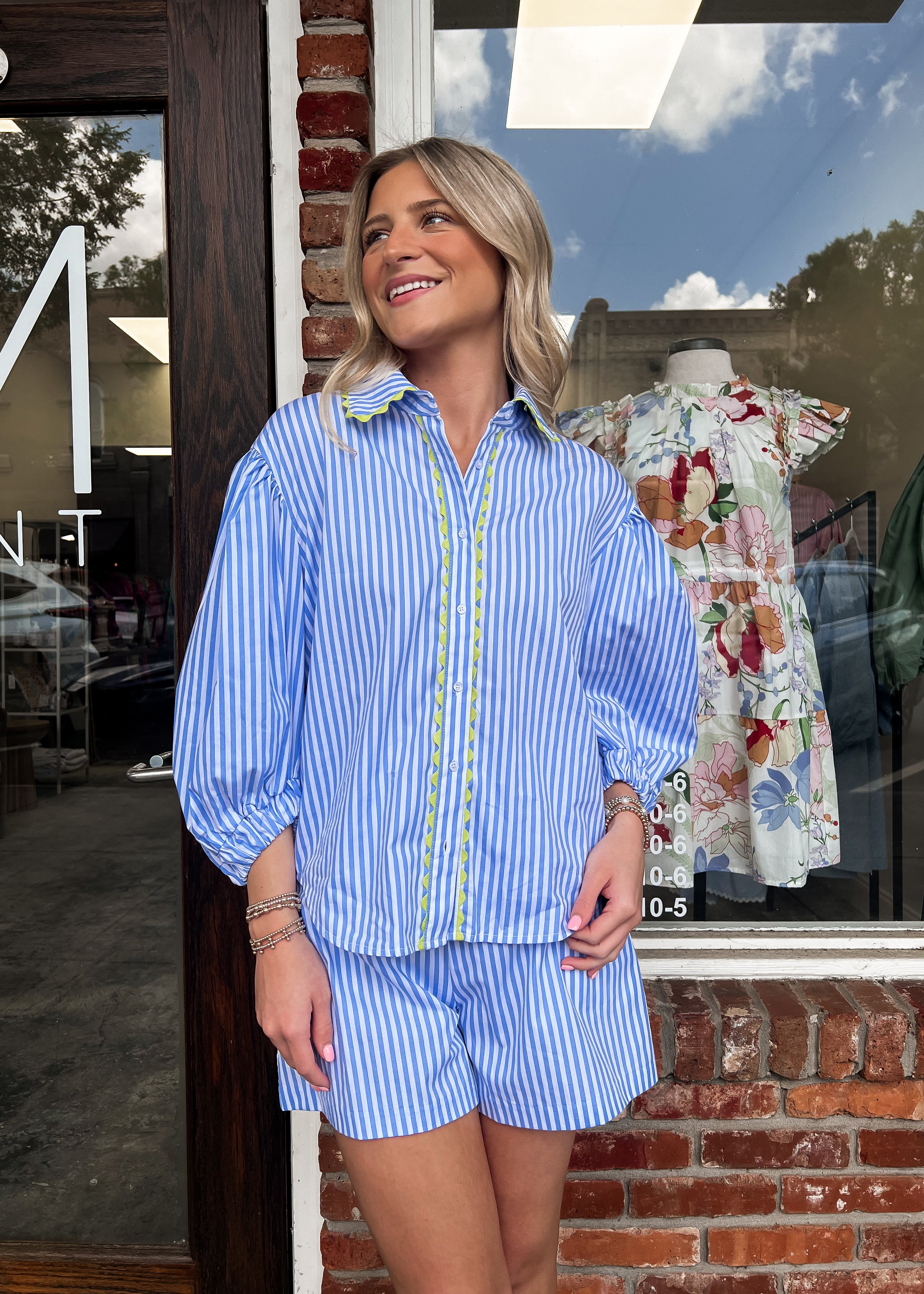 Karlie: Stripe Ric-Rac Top