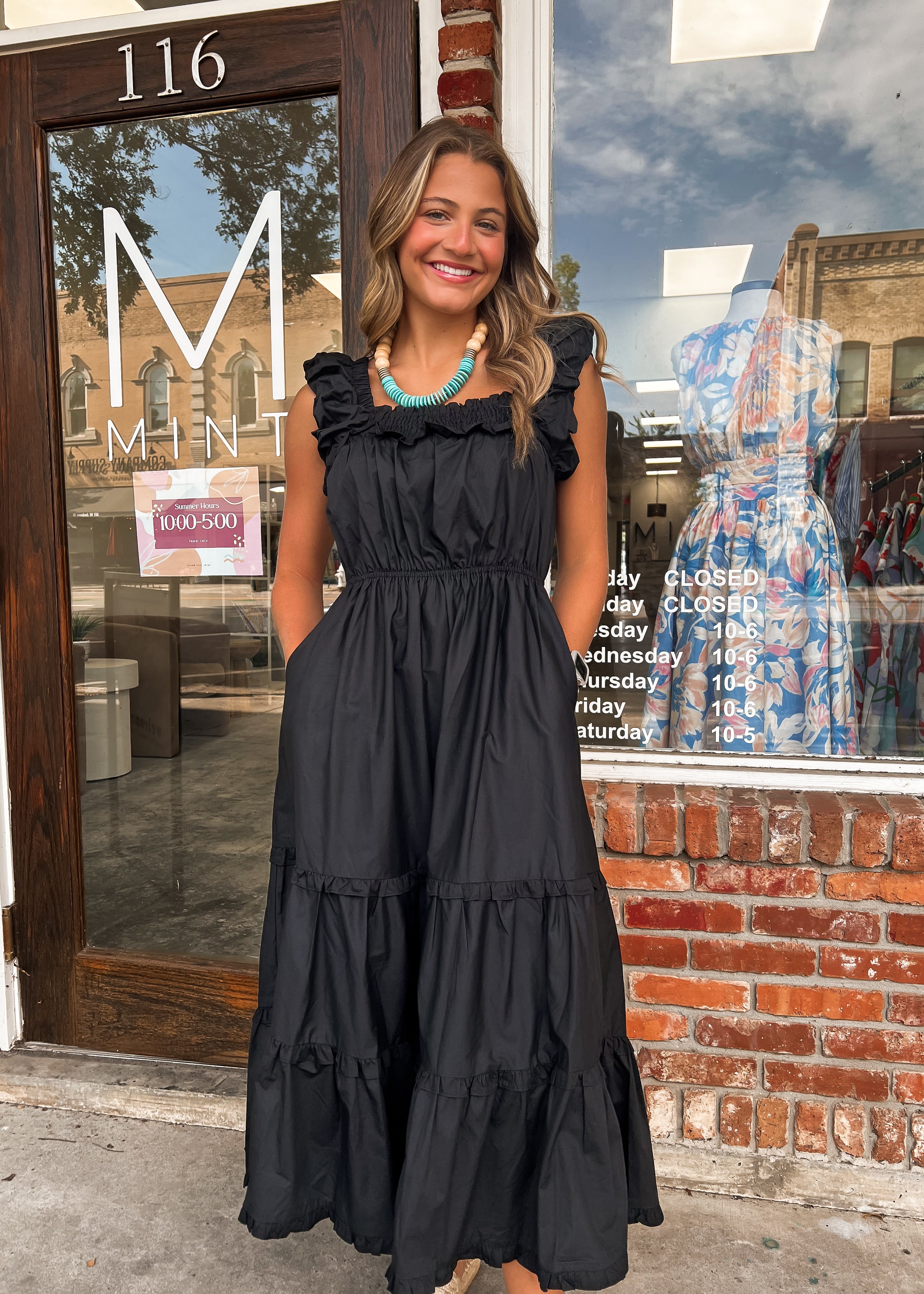 Betty Ruffle Midi Dress