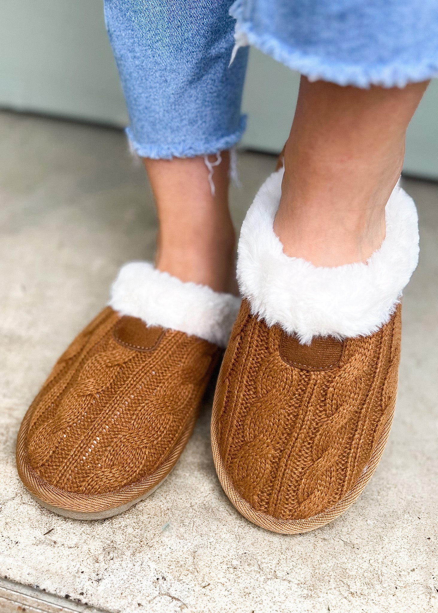 Cable Knit Slippers