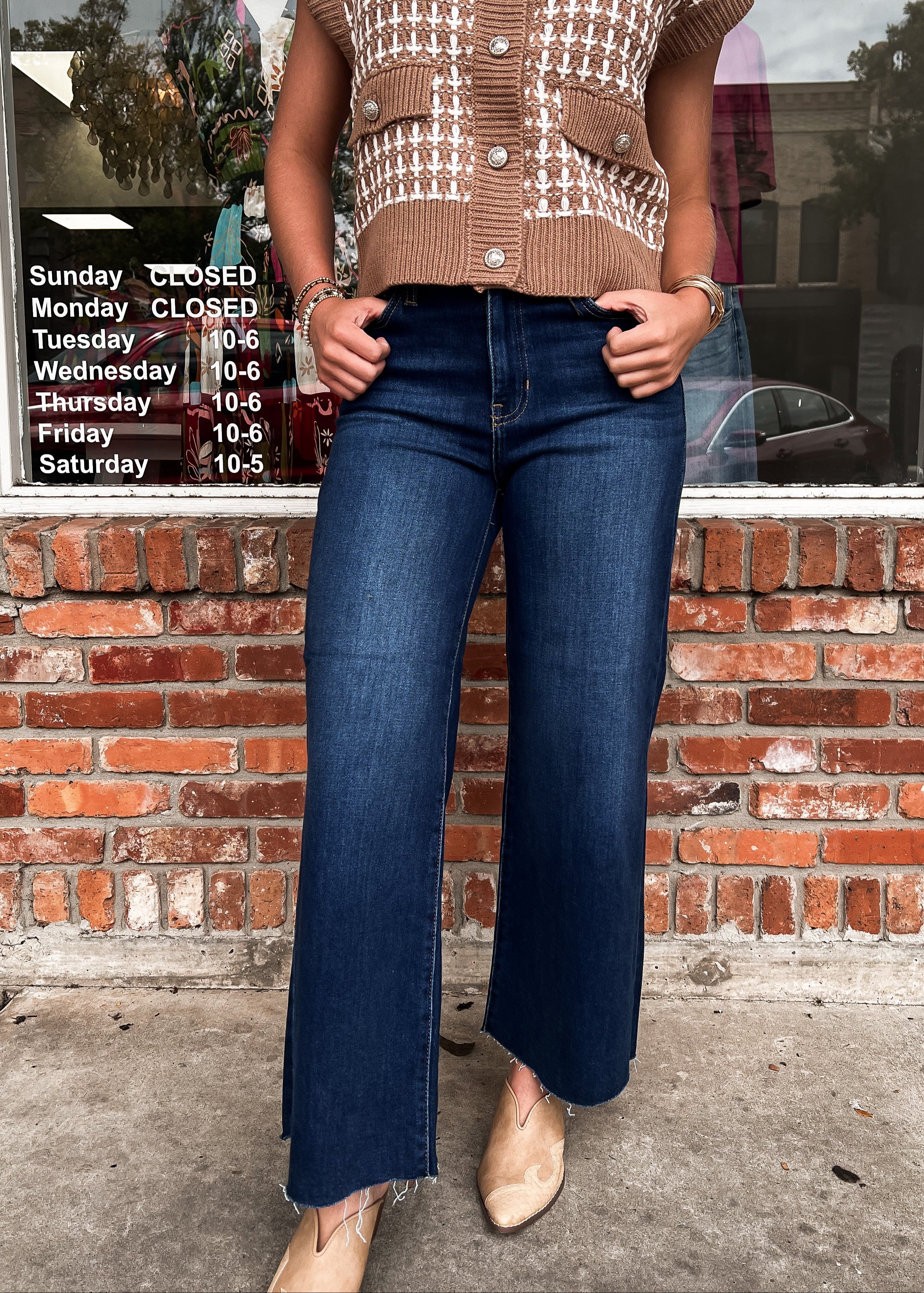 Sammy High Rise Raw Hem Jeans