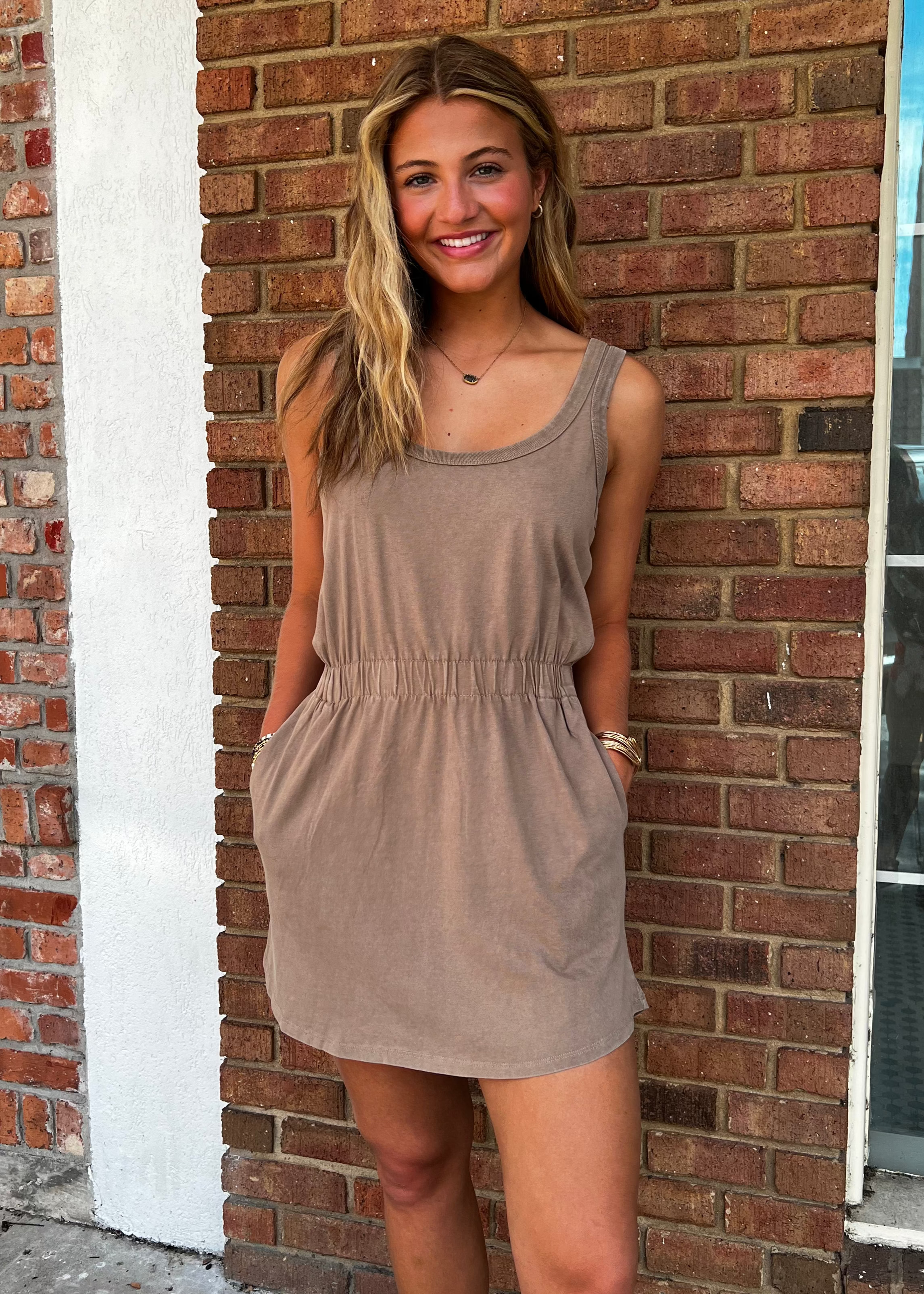 Z Supply: Keegan Mini Dress, Iced Coffee