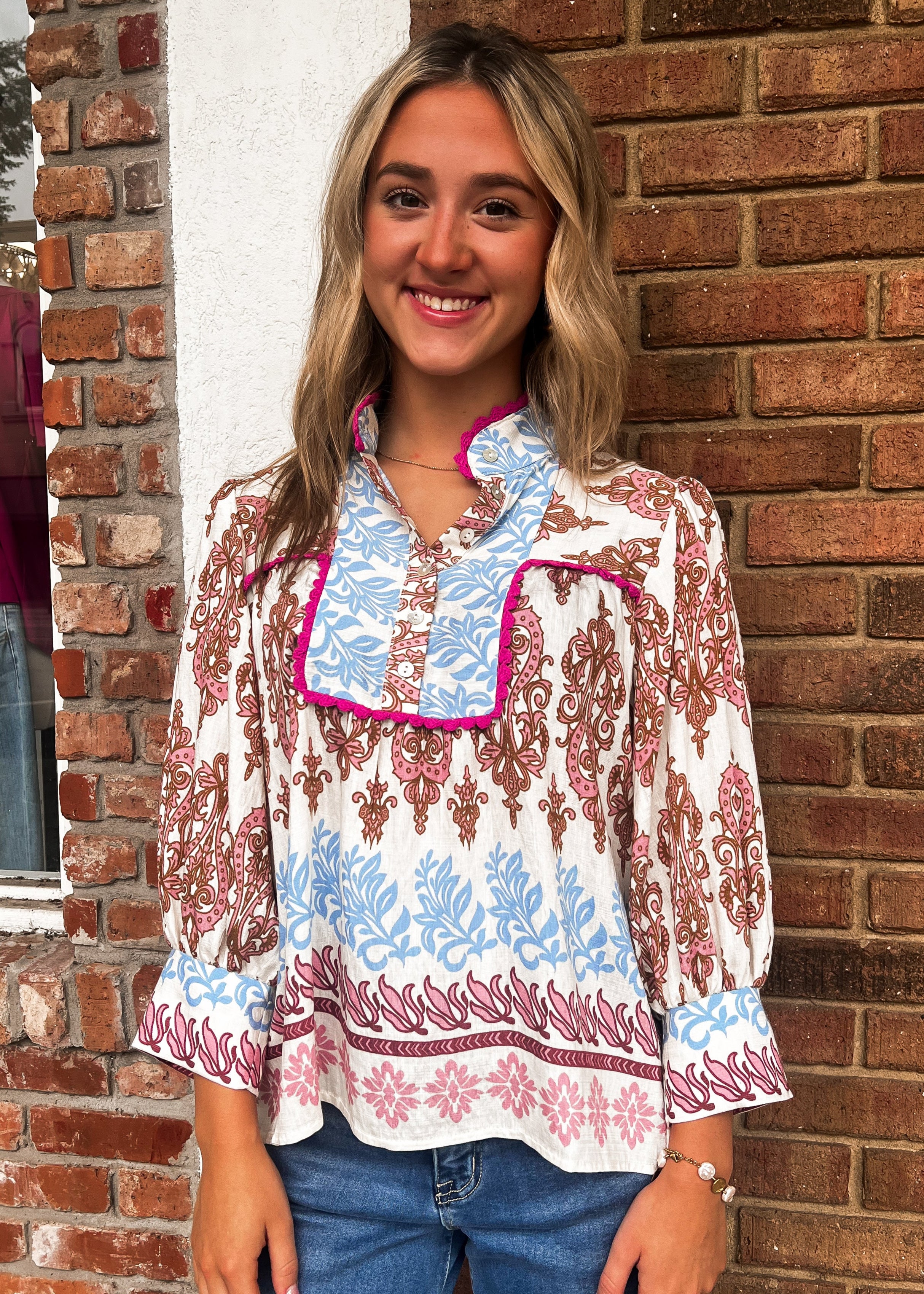 THML: Rachel Print Top