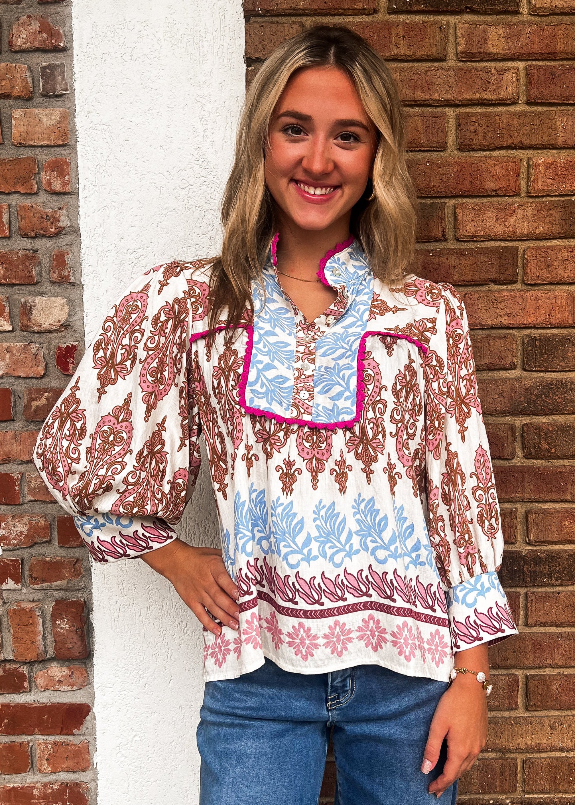 THML: Rachel Print Top