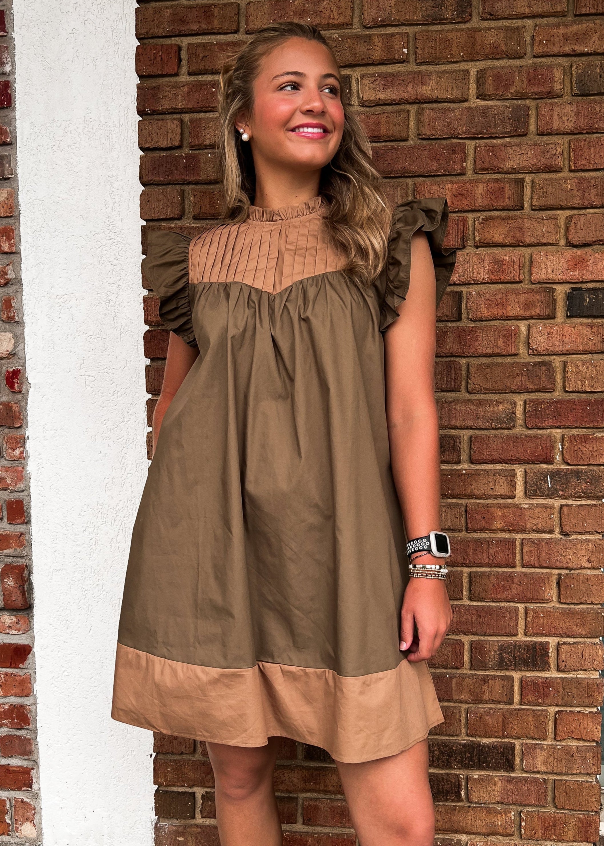 Allie Color Blocked Mini Dress
