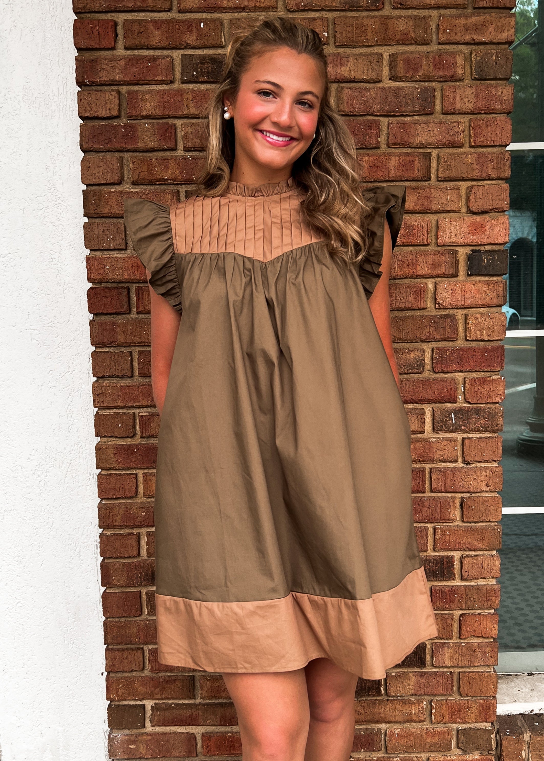 Allie Color Blocked Mini Dress