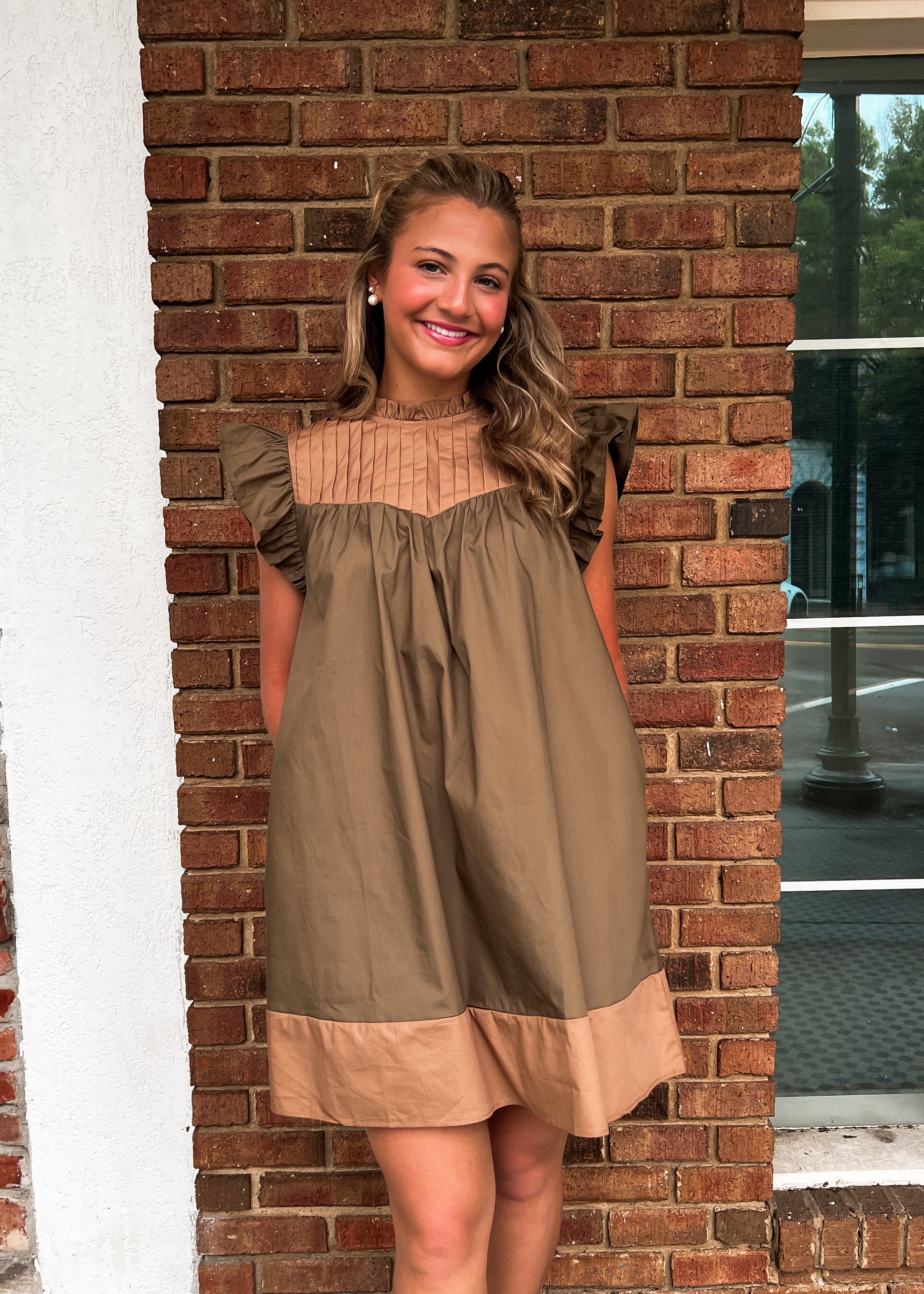 Allie Color Blocked Mini Dress