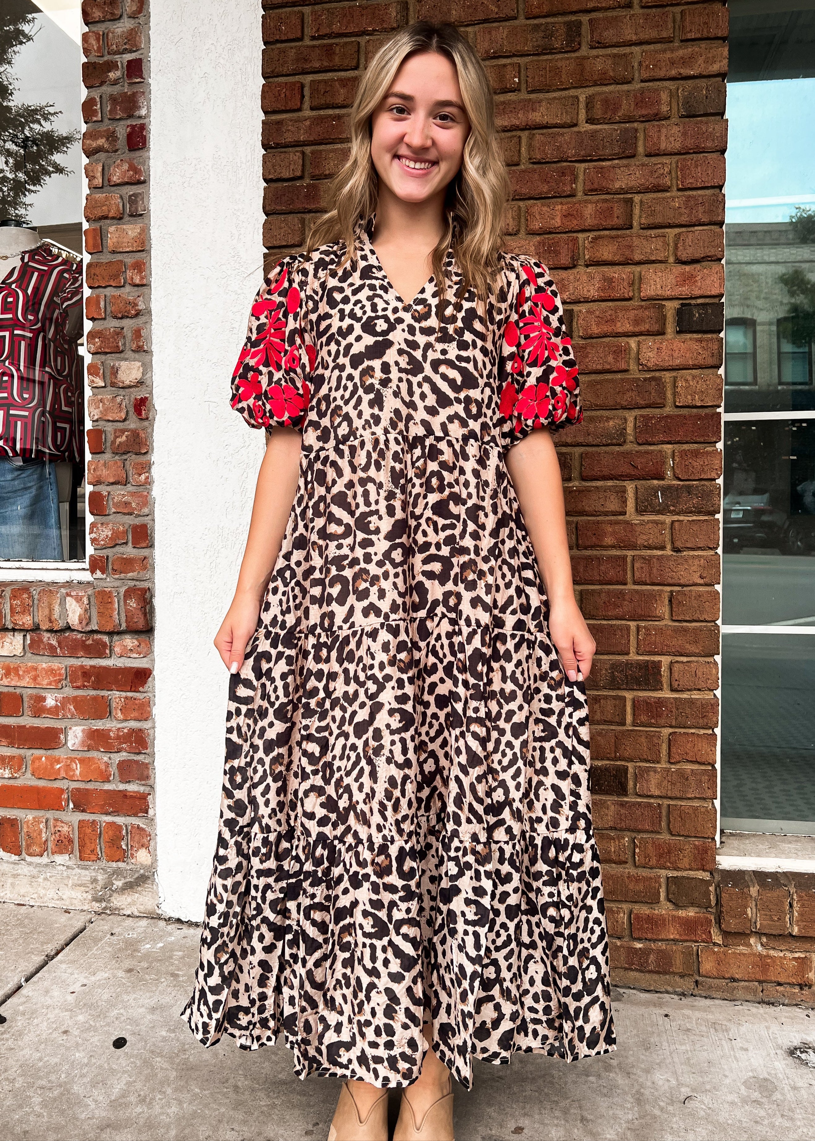 THML: Leopard Midi Dress
