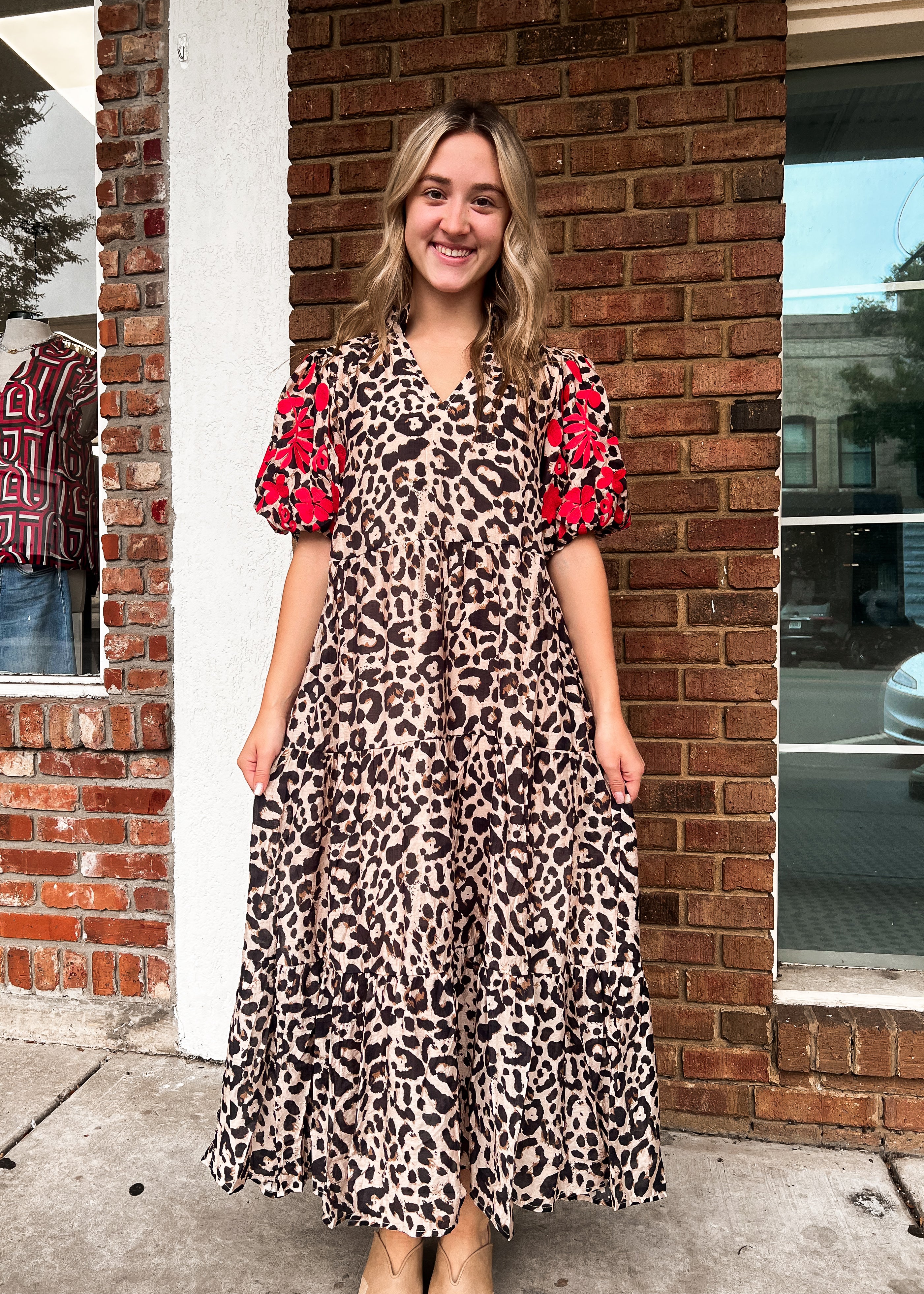 THML: Leopard Midi Dress