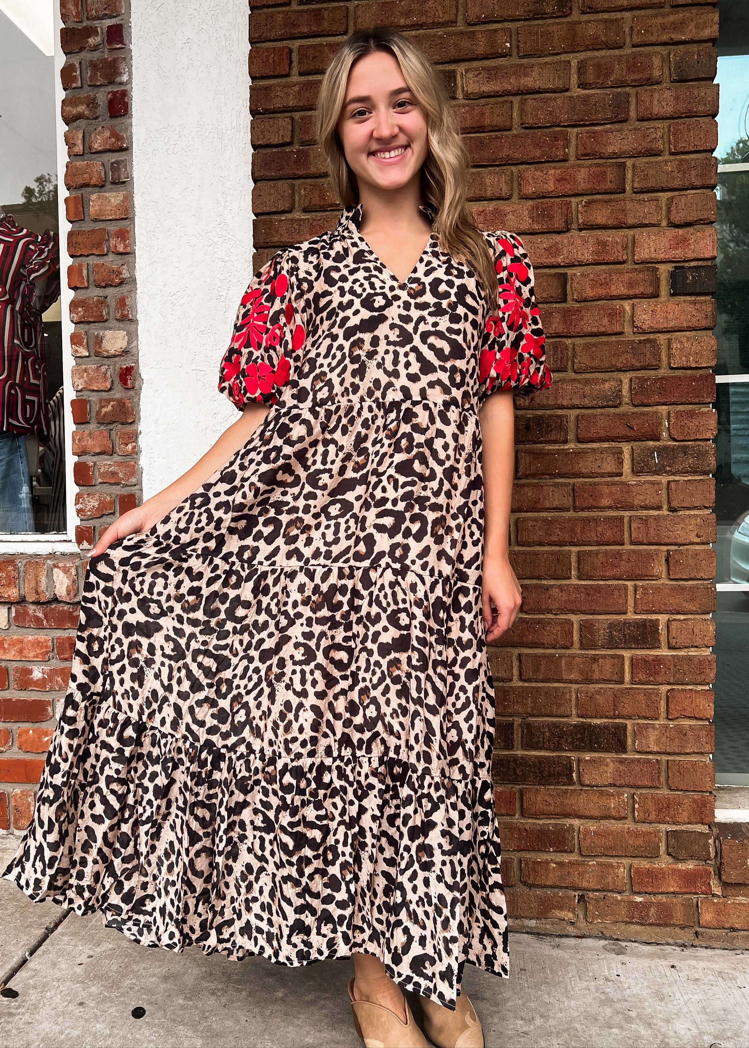 THML: Leopard Midi Dress