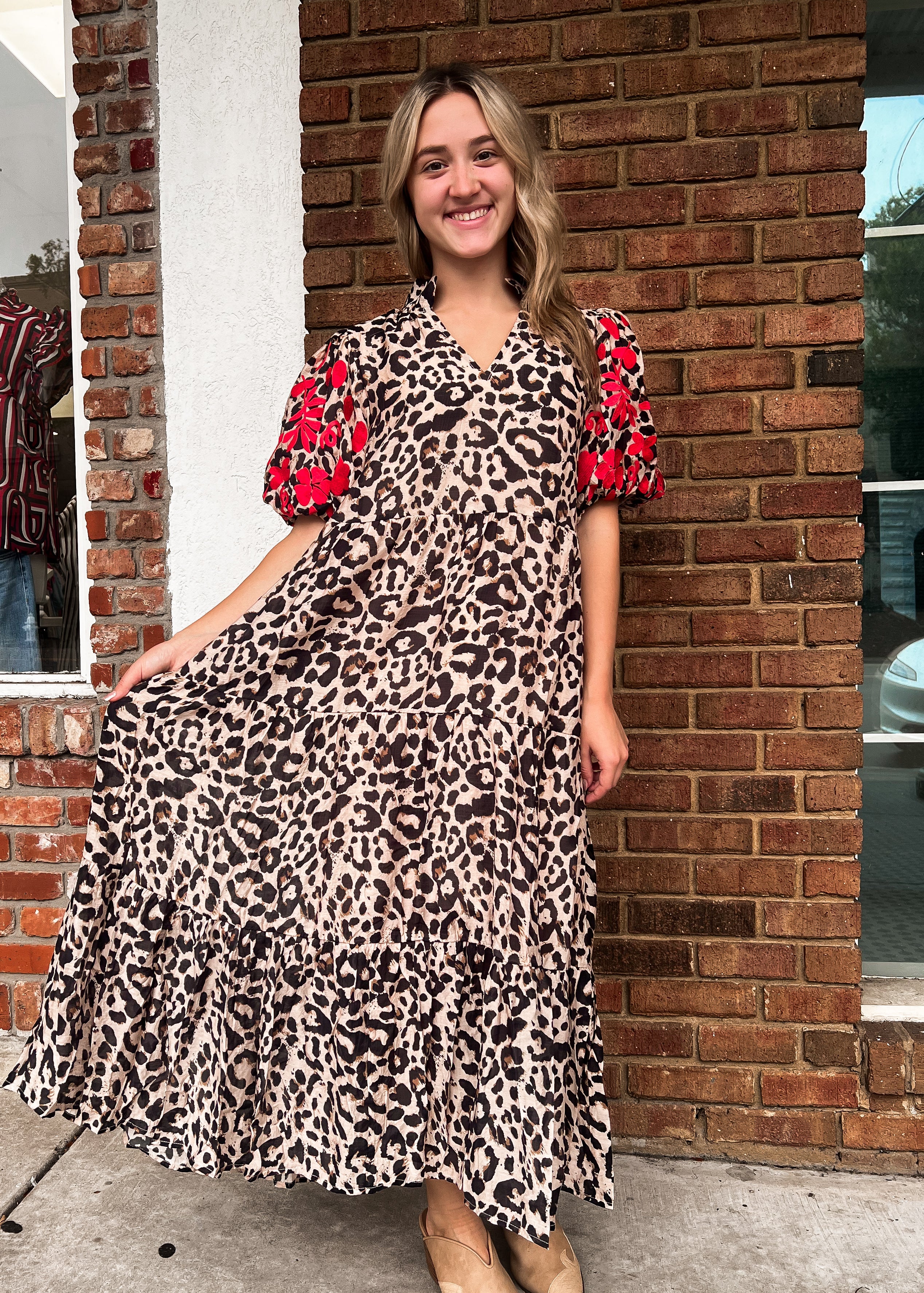 THML: Leopard Midi Dress