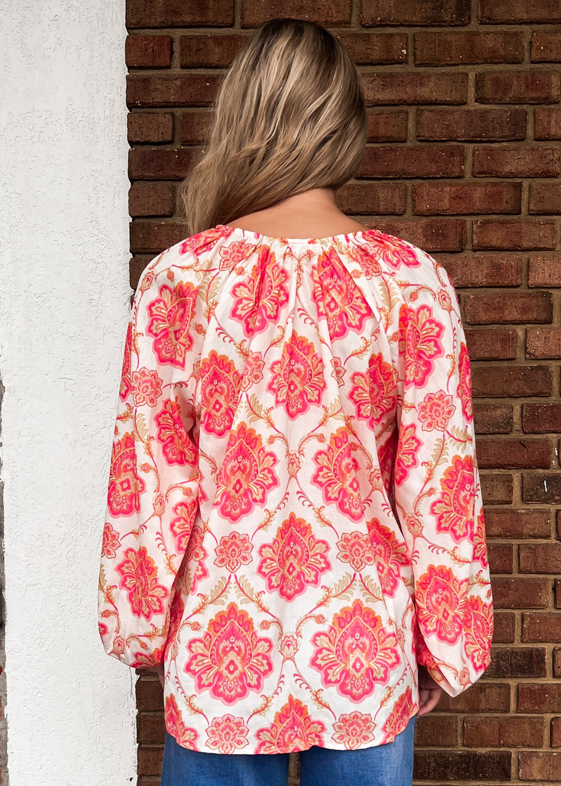 Clare Printed Woven Top