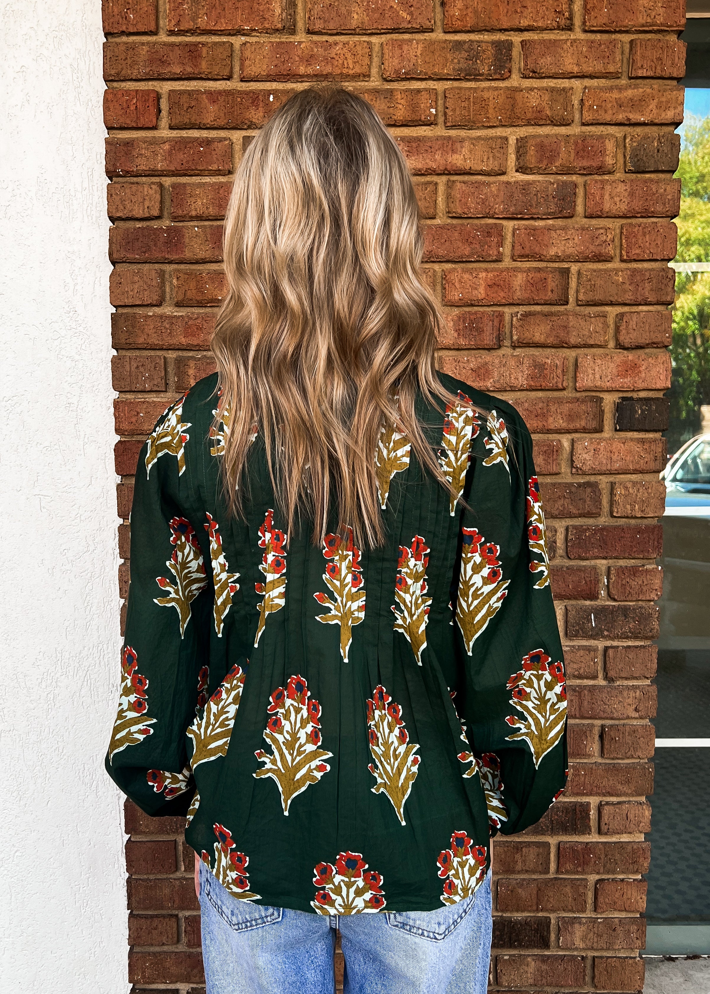 THML: Long Sleeve Floral Detail Top