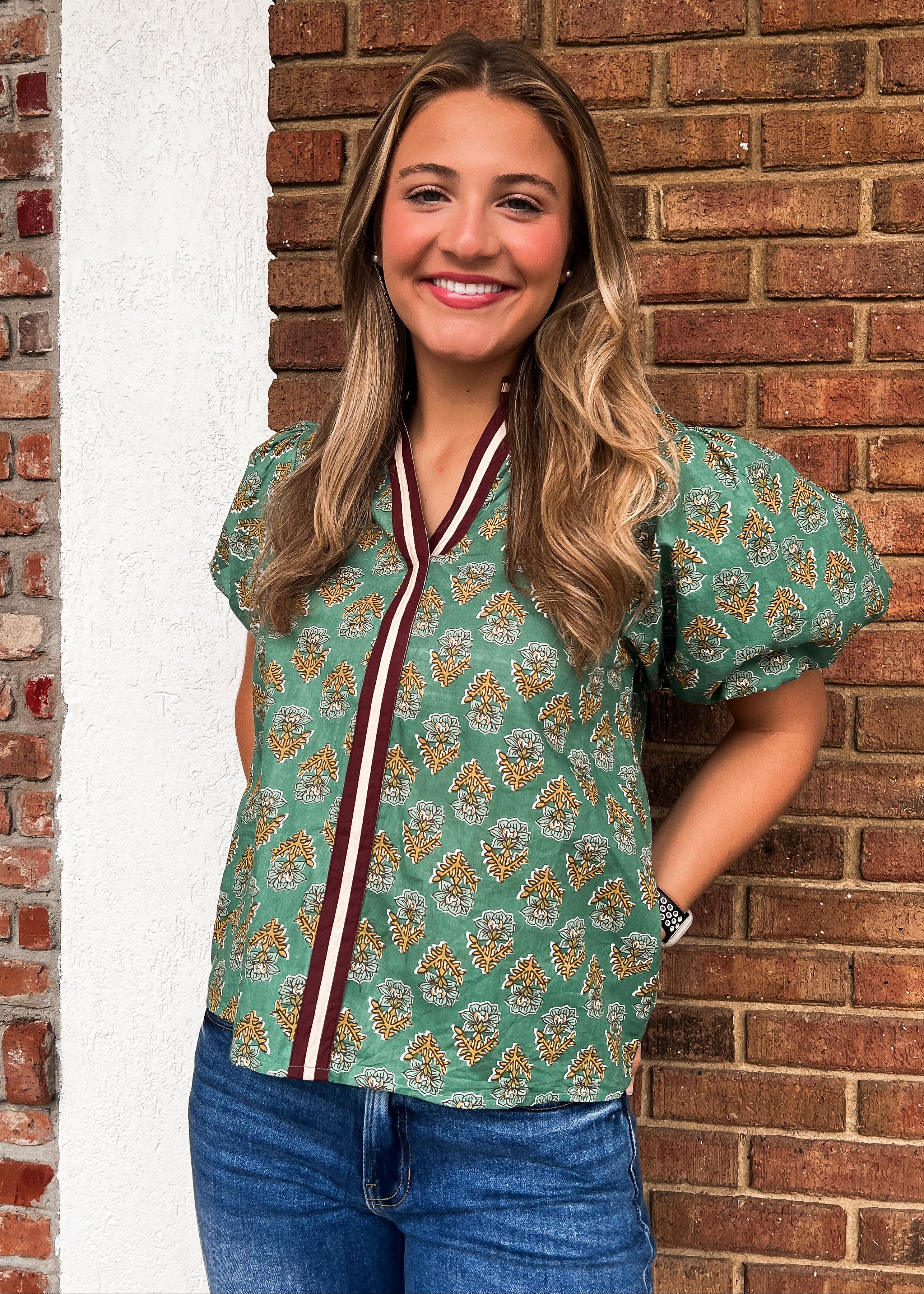 THML: Adel Puff Sleeve Top